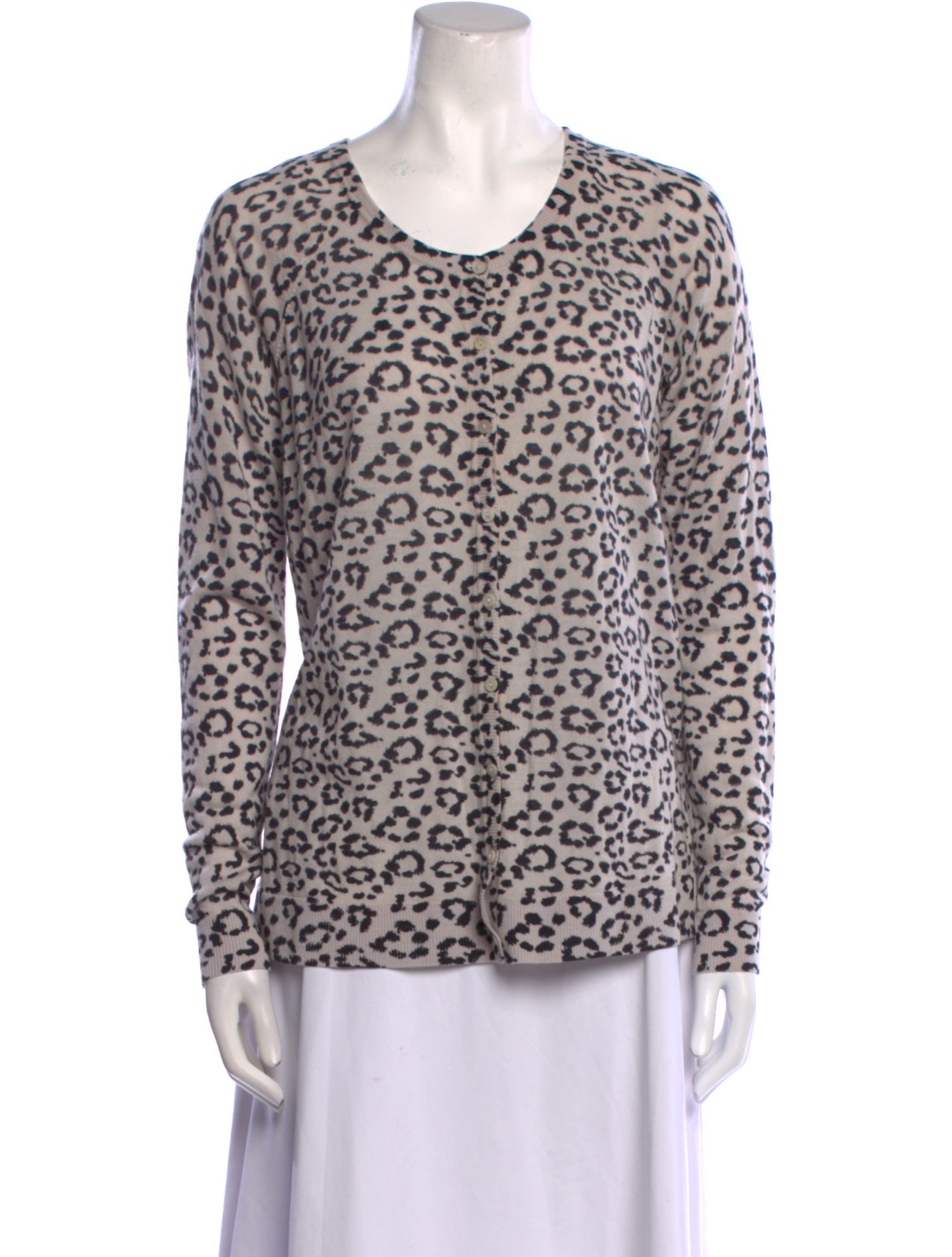 Marina Sport Silk Animal Print Sweater