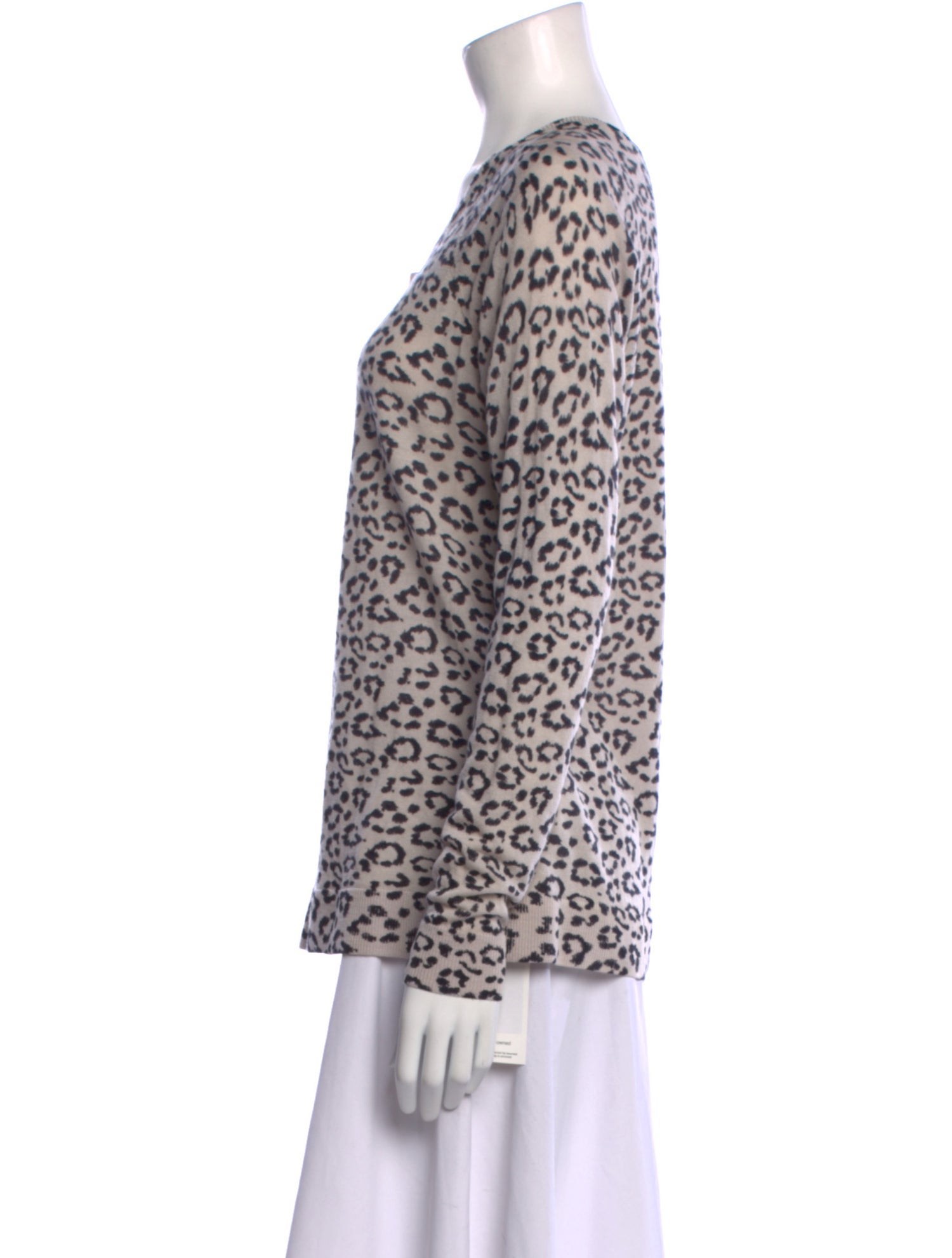 Marina Sport Silk Animal Print Sweater