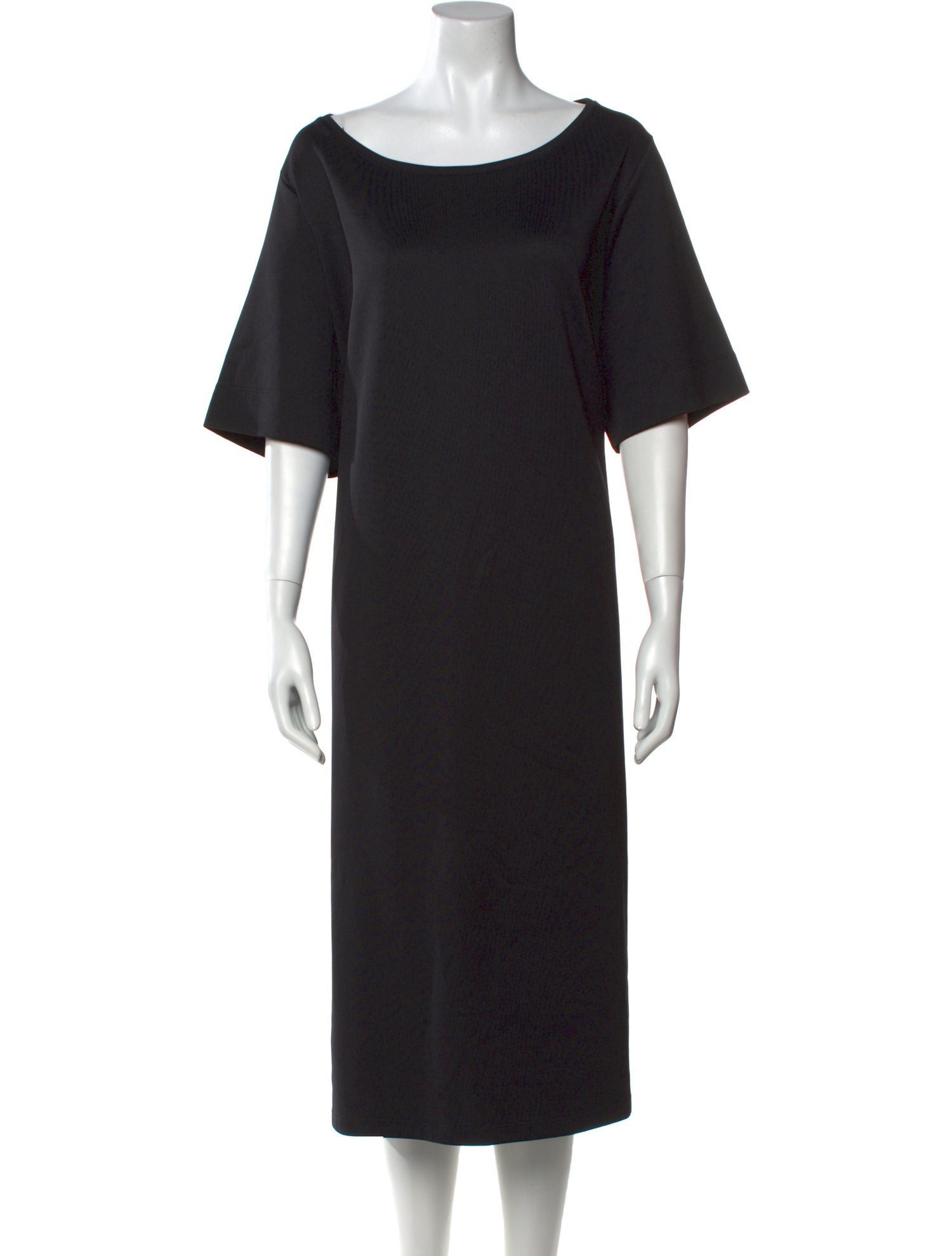 Marina Sport Bateau Neckline Midi Length Dress