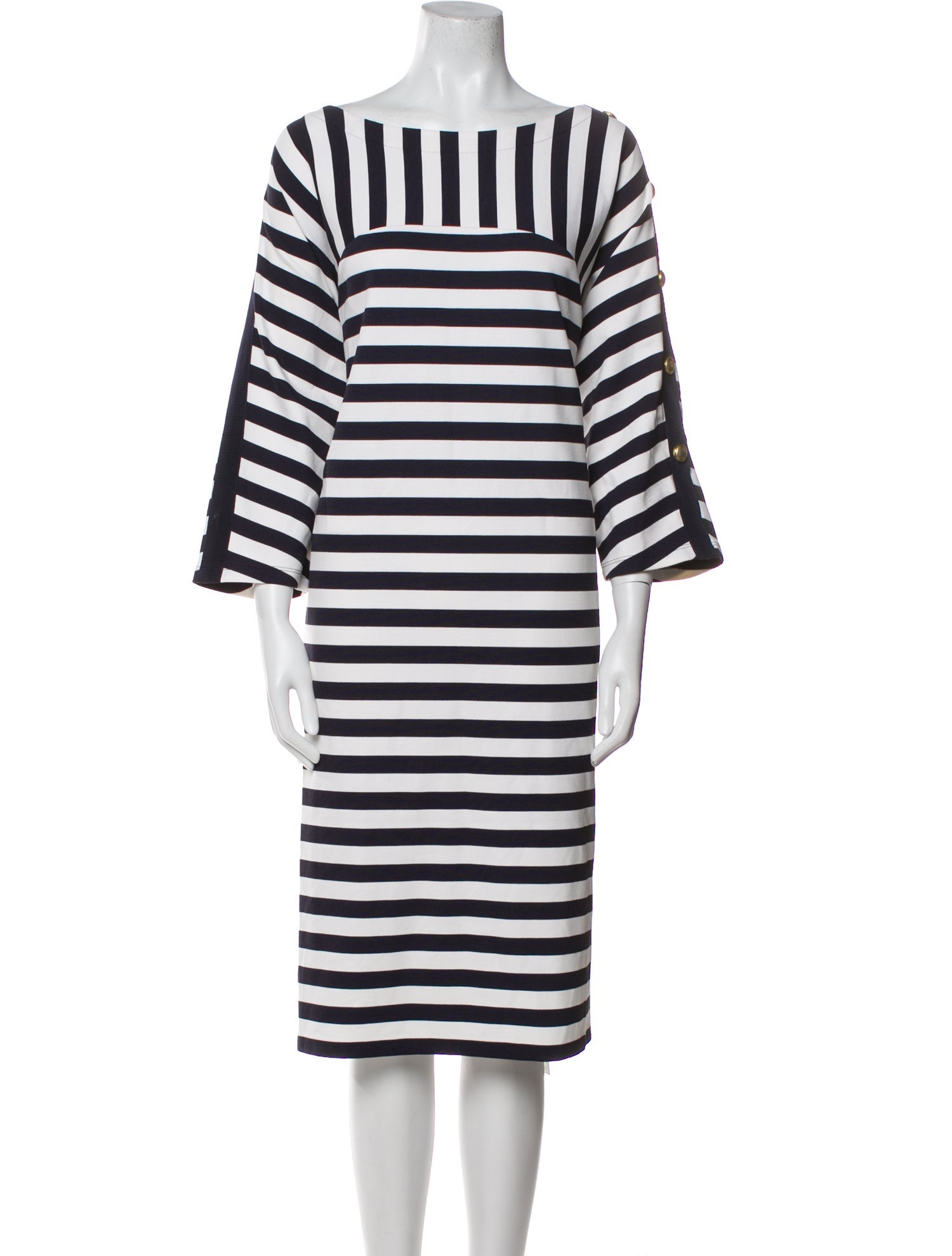 Marina Sport Striped Midi Length Dress