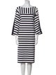 Marina Sport Striped Midi Length Dress