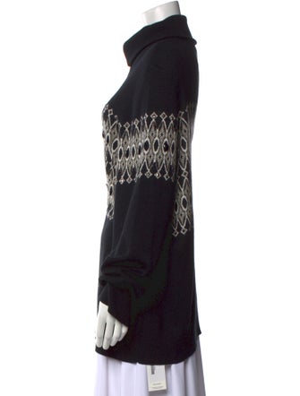 Marina Sport Striped Mock Neck Sweater