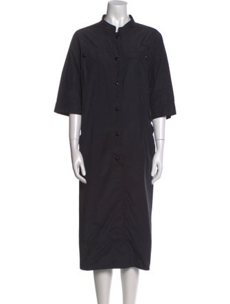 Marina Sport Mock Neck Midi Length Dress