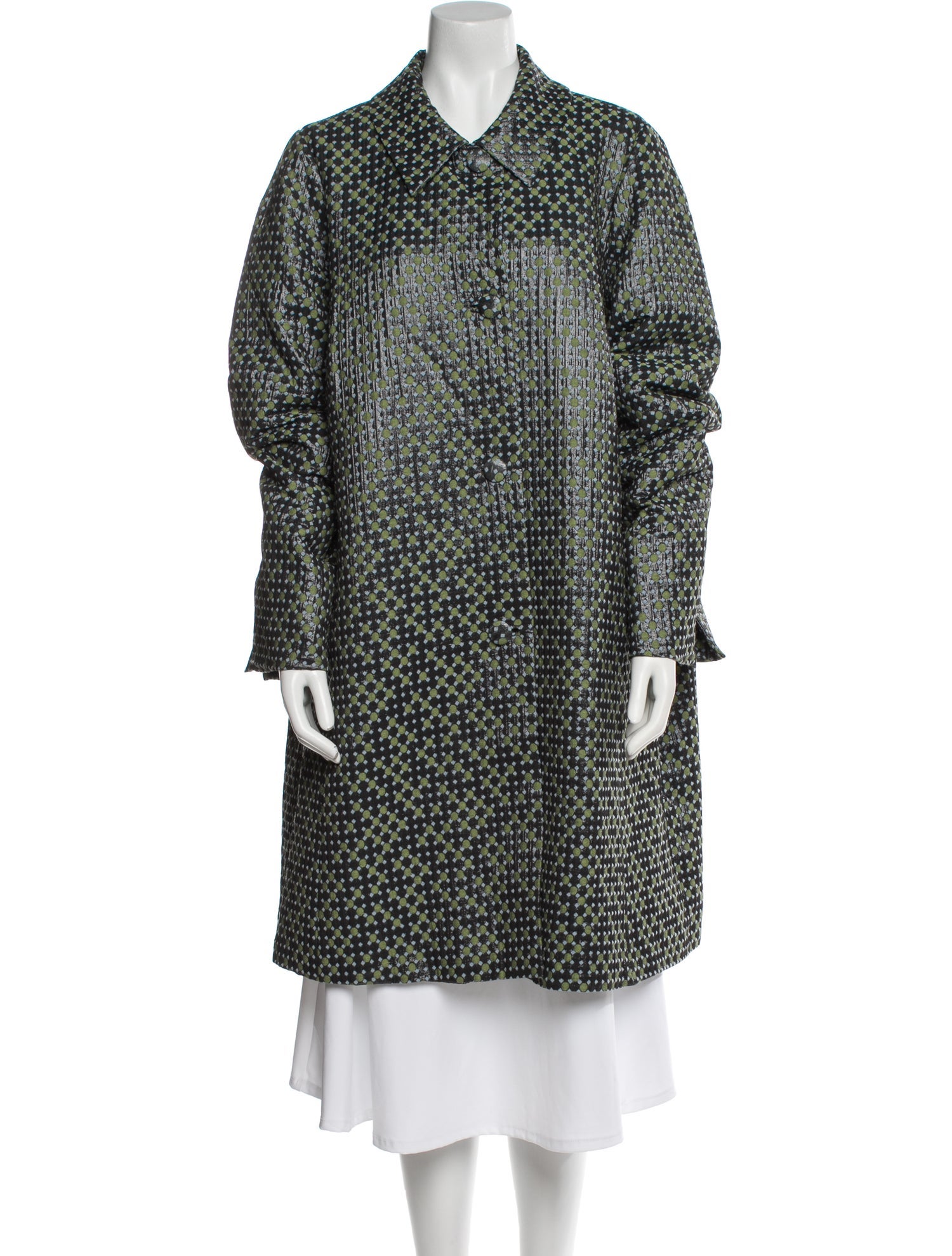 Marina Sport Polka Dot Print Coat