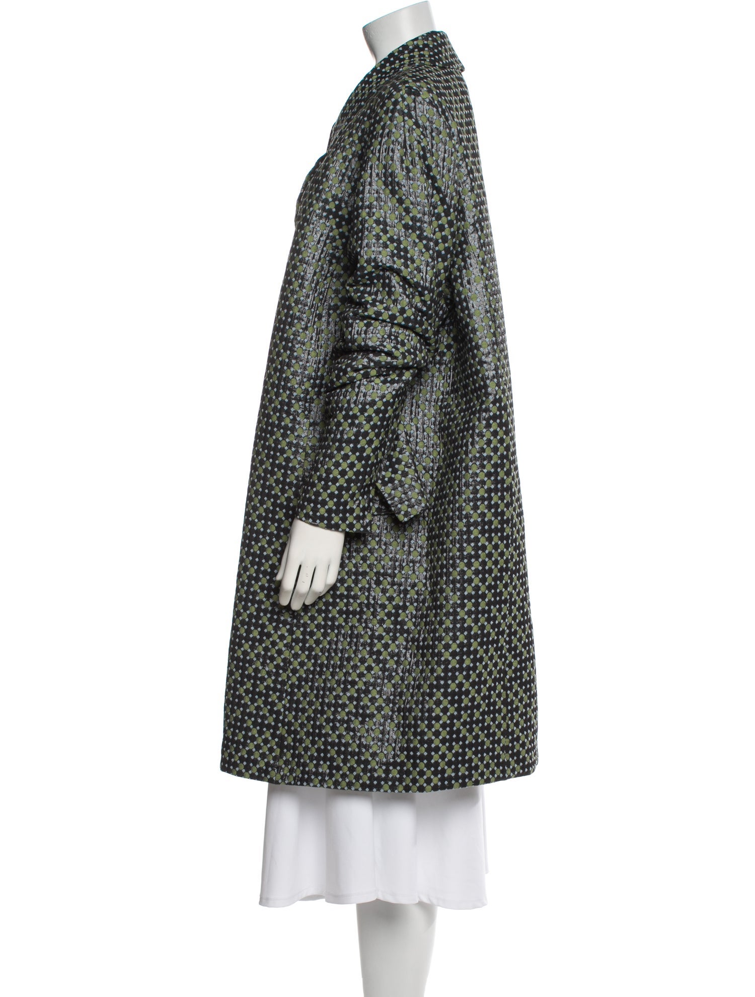 Marina Sport Polka Dot Print Coat