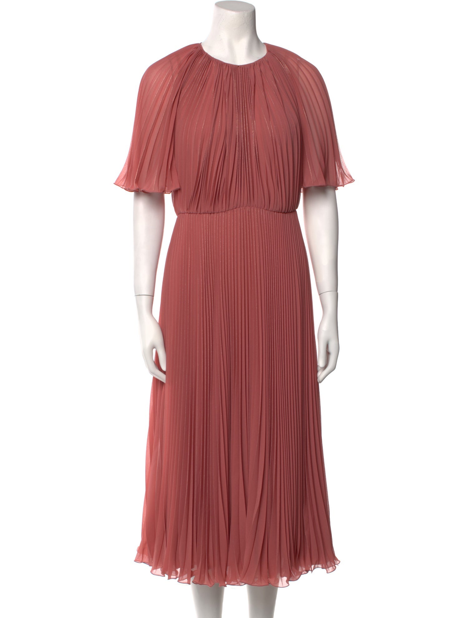 Max Mara Studio Crew Neck Midi Length Dress