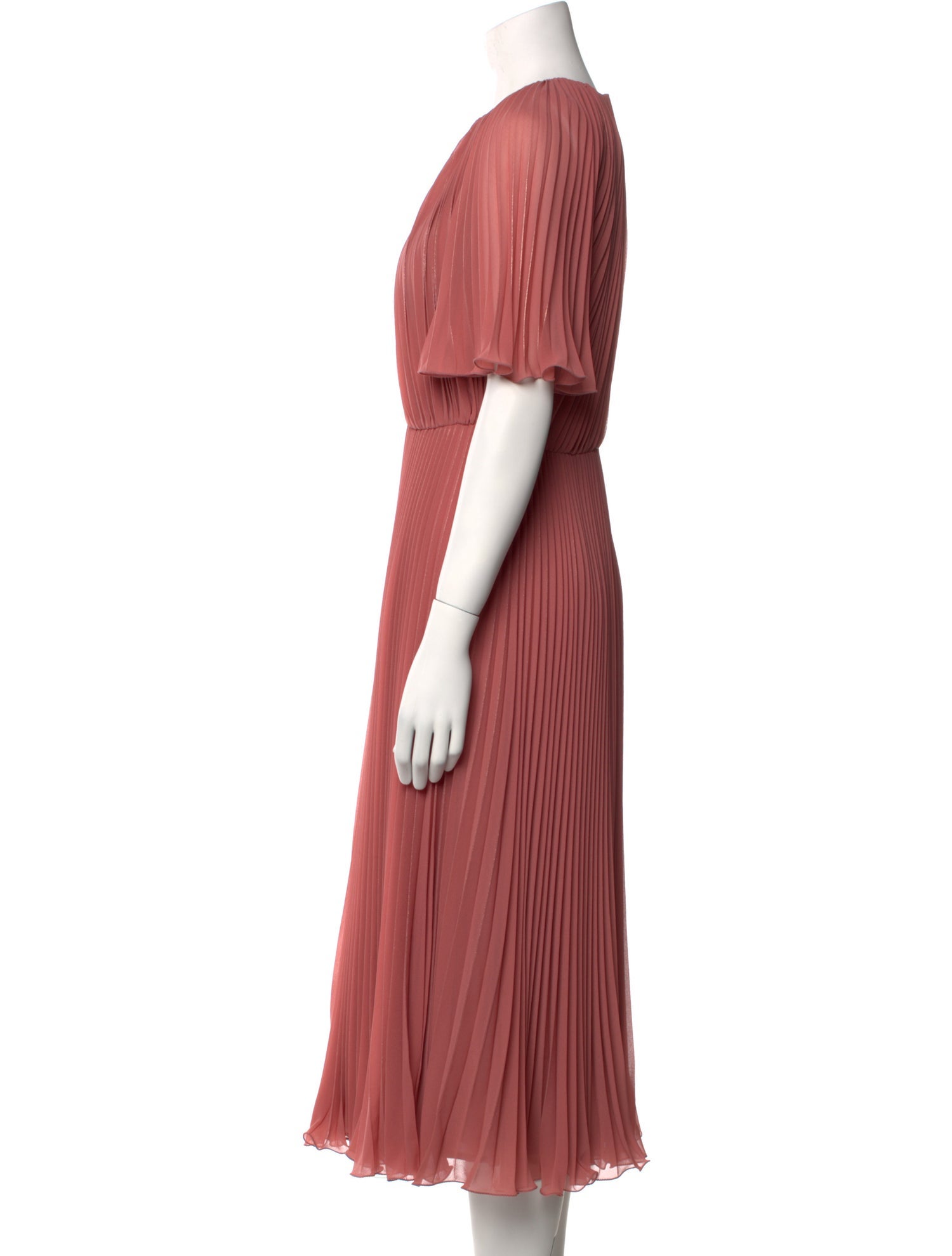 Max Mara Studio Crew Neck Midi Length Dress