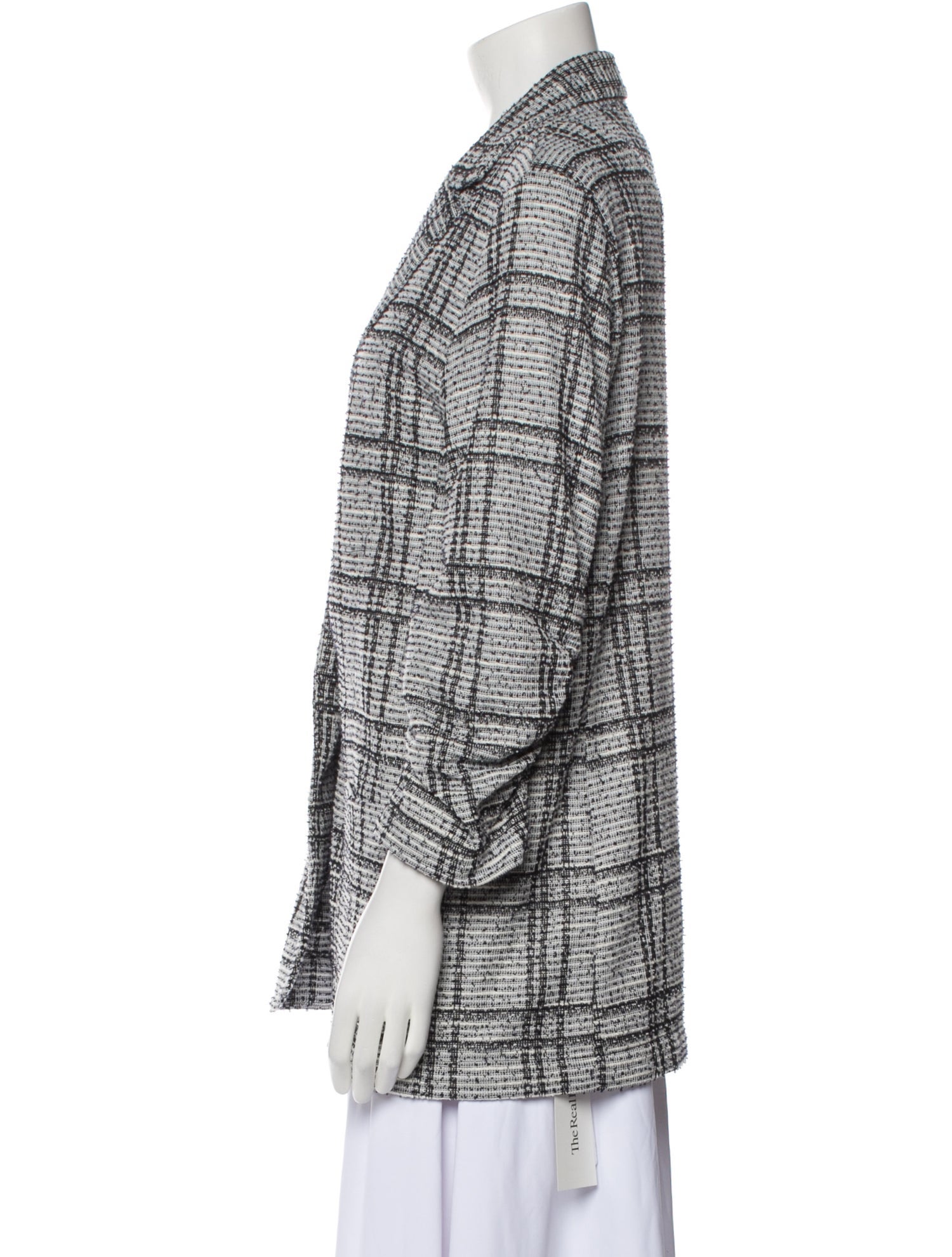Max Mara Studio Plaid Print Blazer