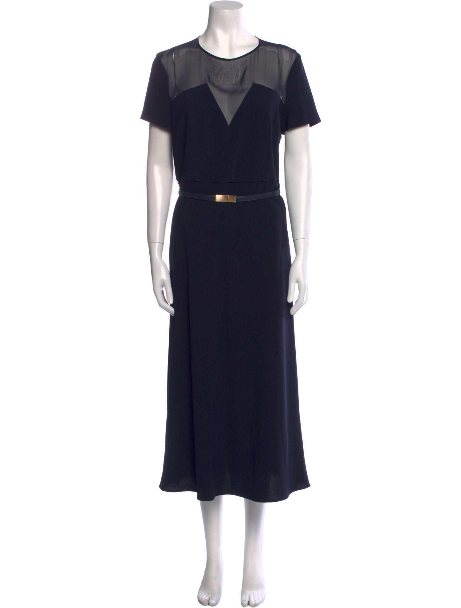 Max Mara Studio Crew Neck Long Dress