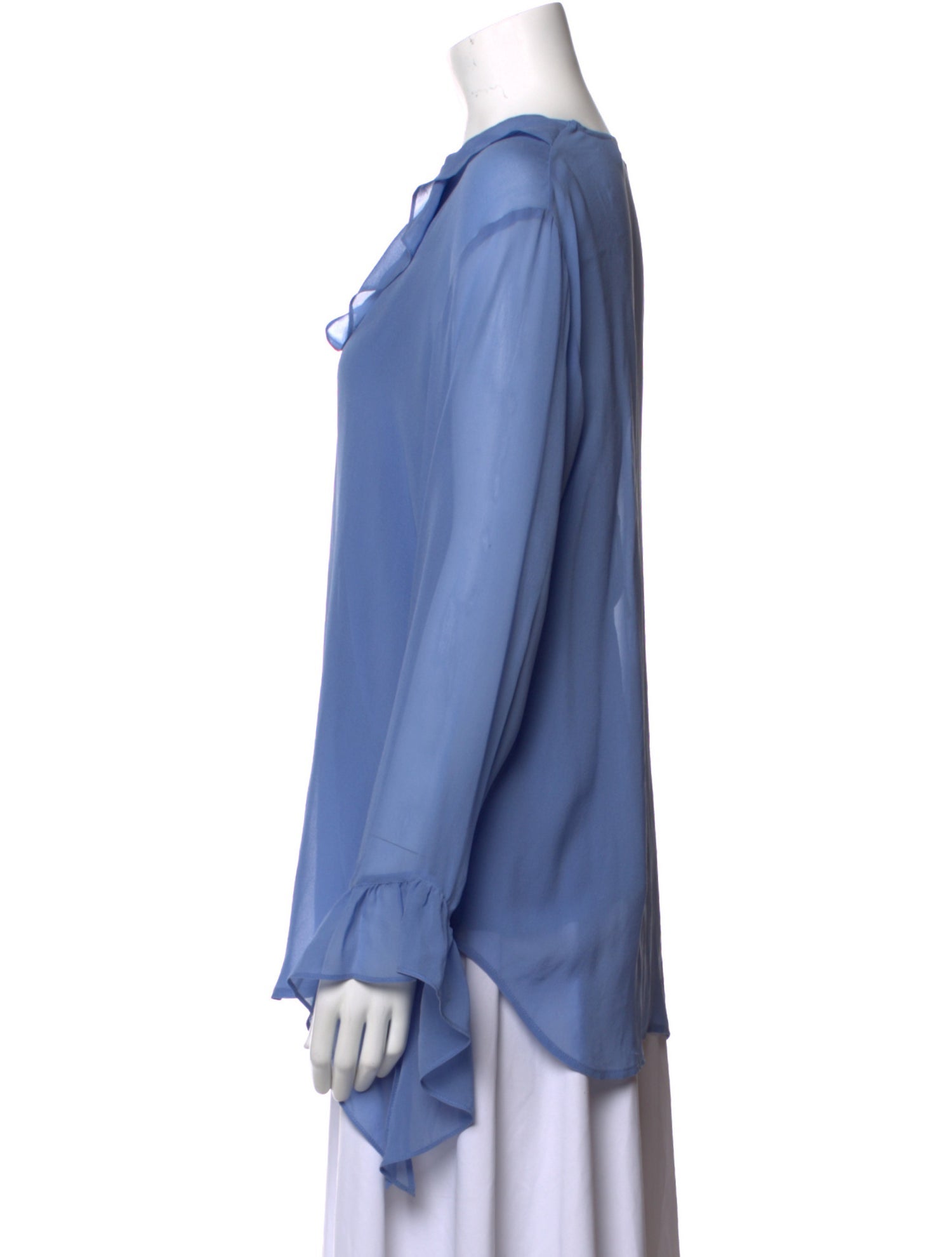 Max Mara Studio Cowl Neck Long Sleeve Blouse