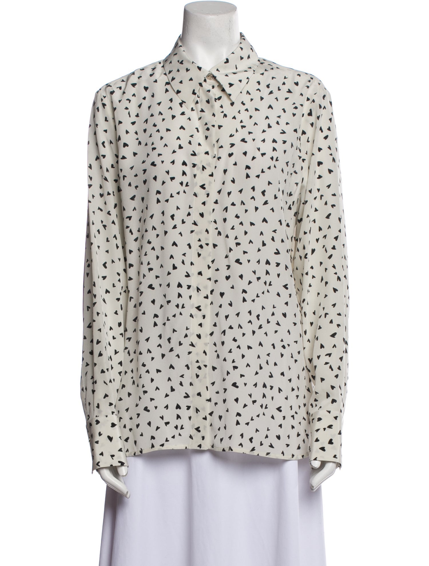 Max Mara Studio Silk Printed Button-Up Top w/ Tags