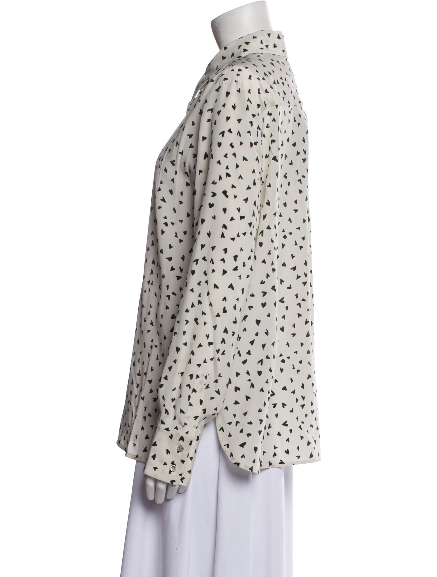 Max Mara Studio Silk Printed Button-Up Top w/ Tags