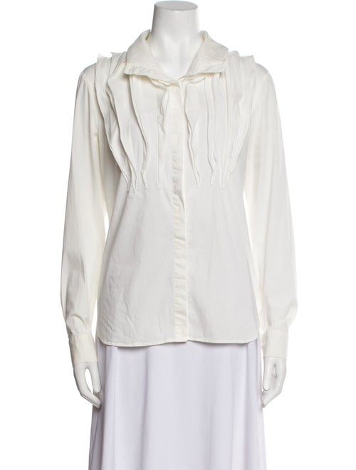 Max Mara Studio V-Neck Long Sleeve Blouse