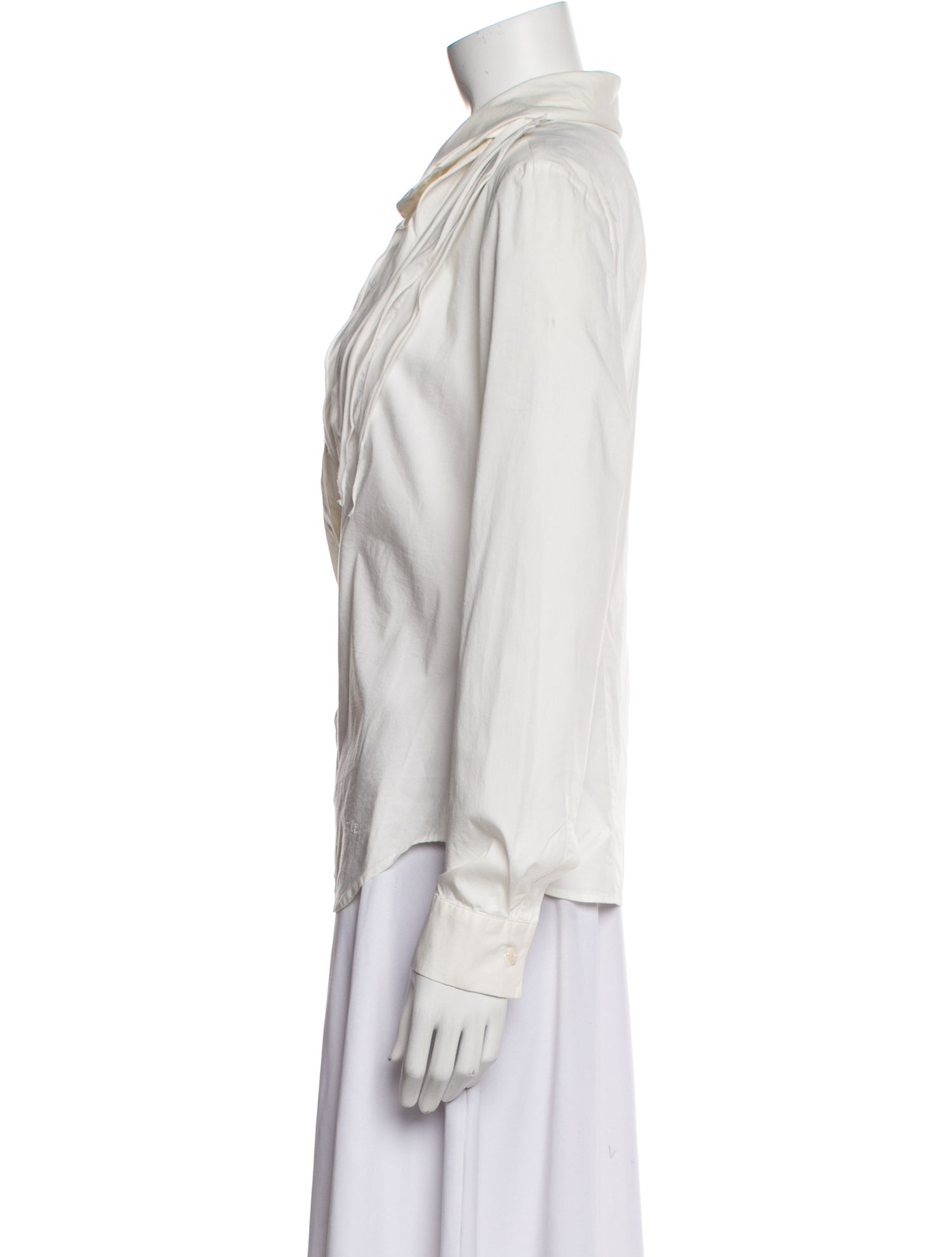 Max Mara Studio V-Neck Long Sleeve Blouse