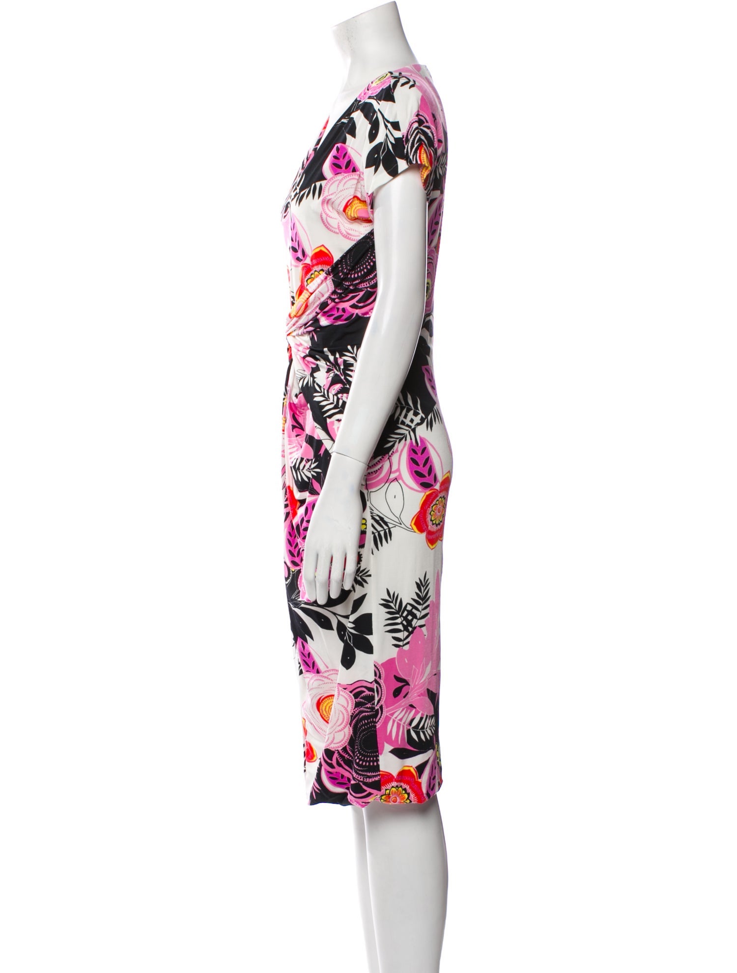 Max Mara Studio Floral Print Knee-Length Dress