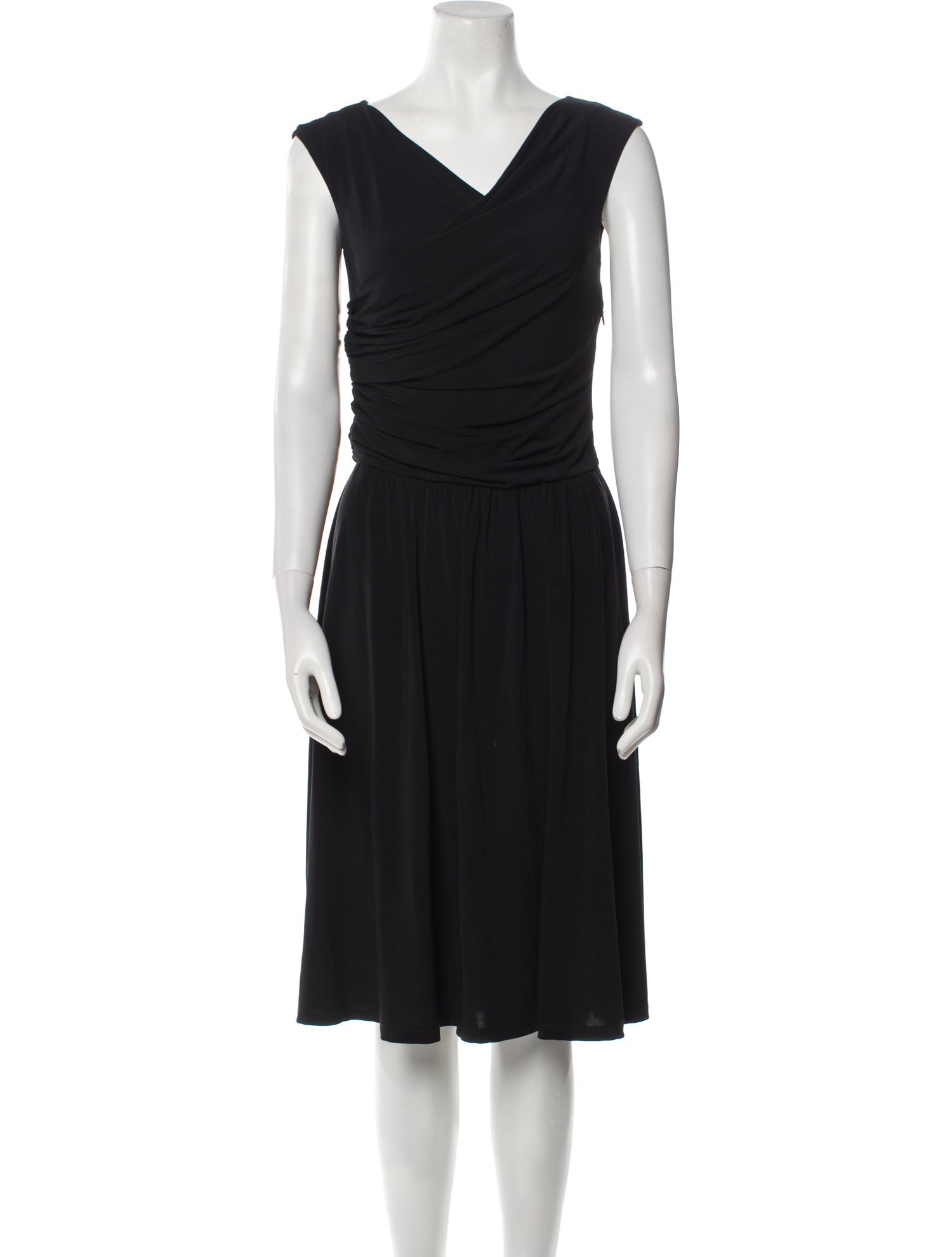 Max Mara Studio V-Neck Knee-Length Dress
