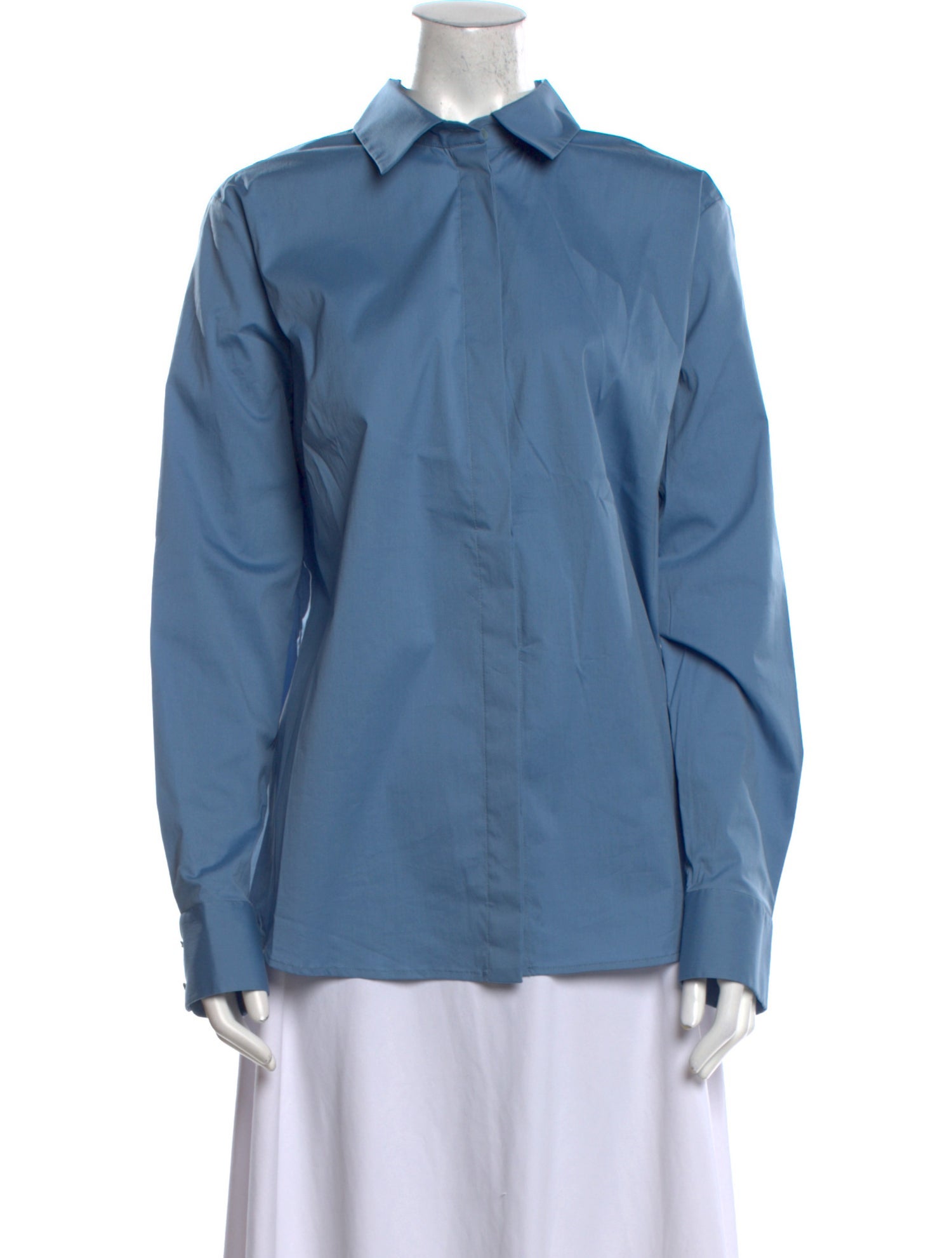 Max Mara Studio Long Sleeve Button-Up Top