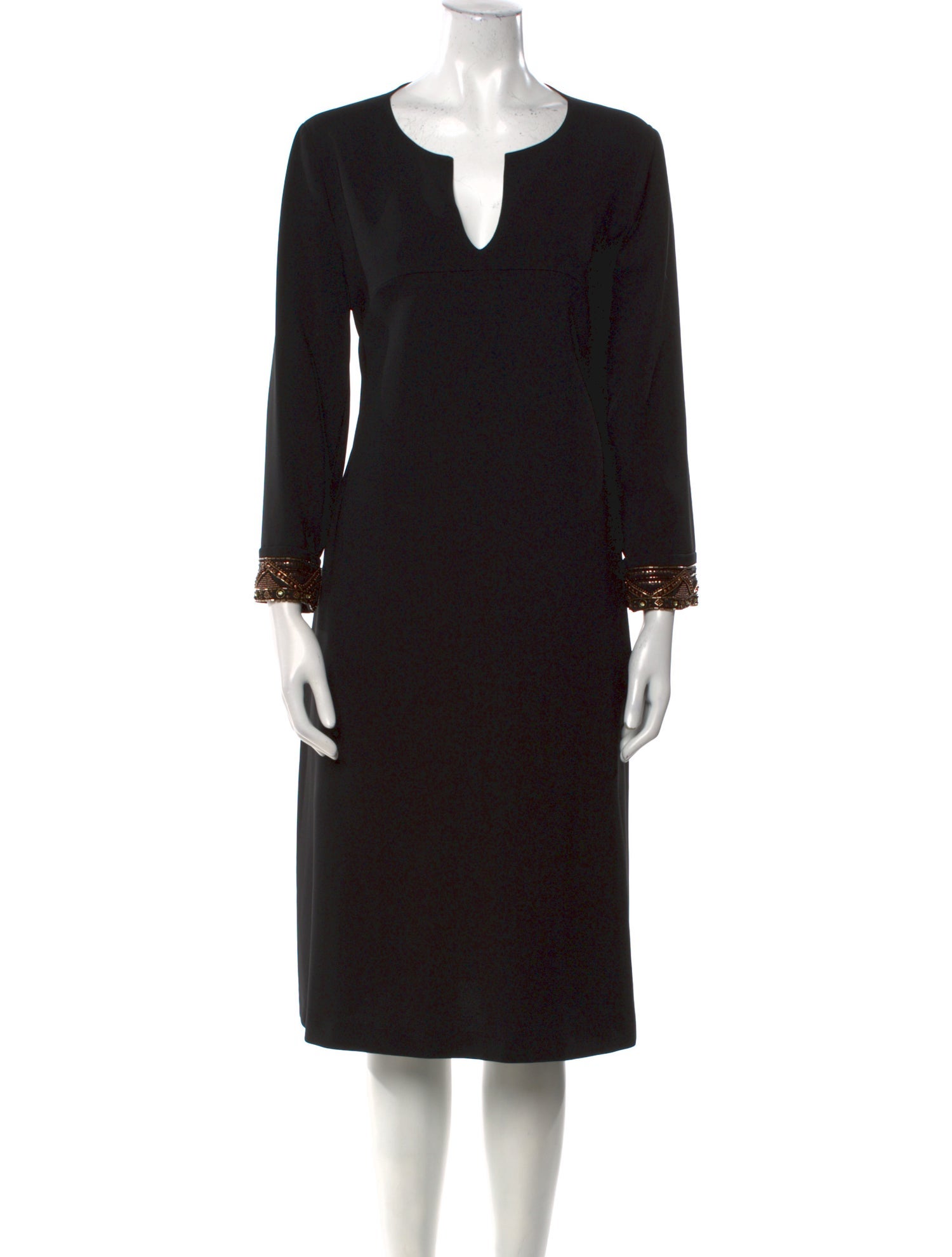 Max Mara Studio V-Neck Midi Length Dress