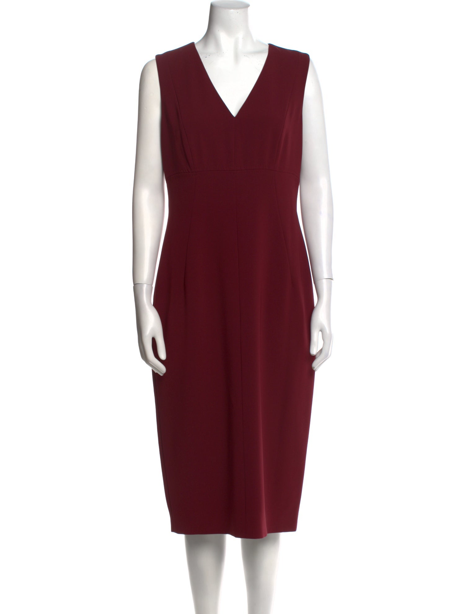 Max Mara Studio V-Neck Midi Length Dress