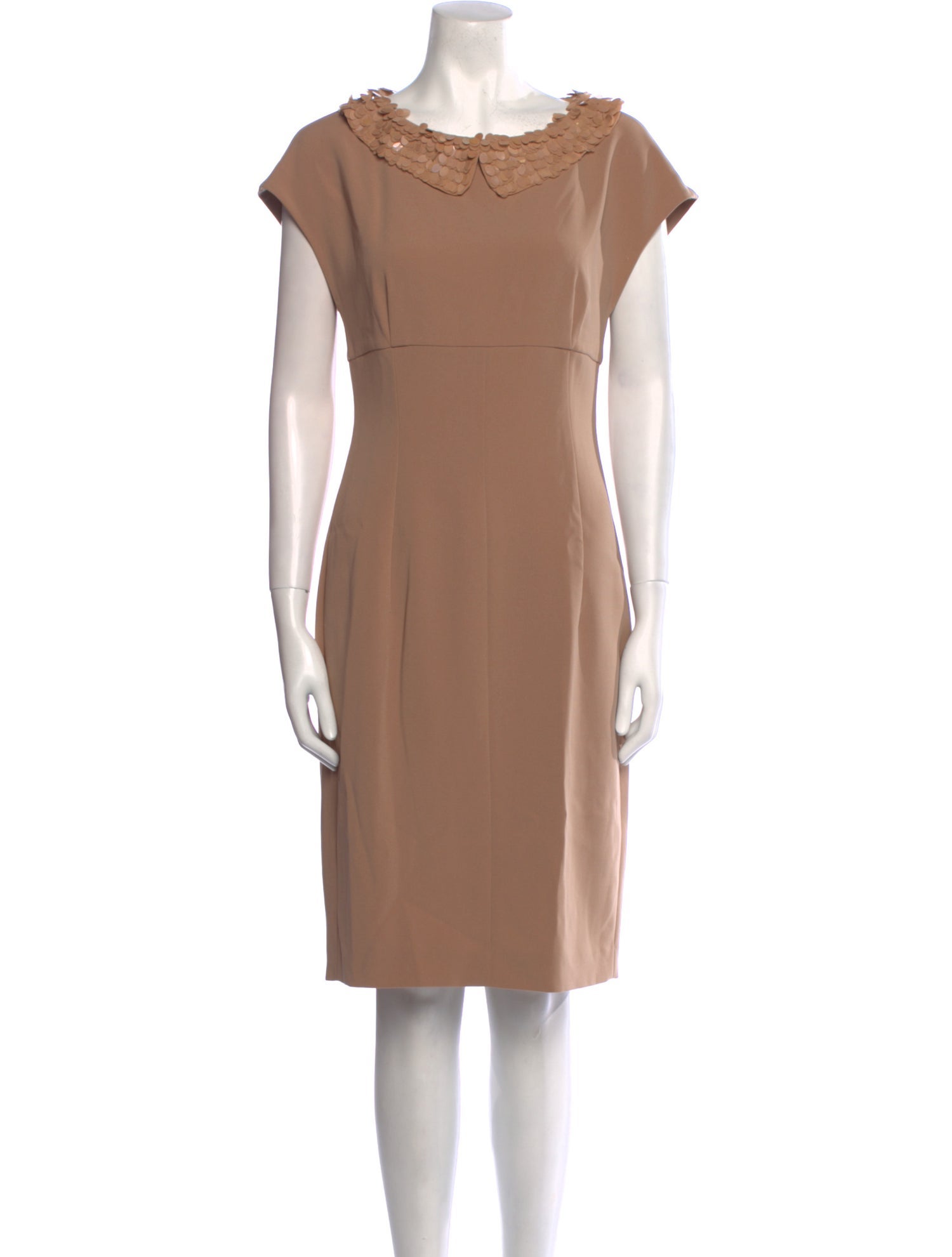 Max Mara Studio Bateau Neckline Knee-Length Dress