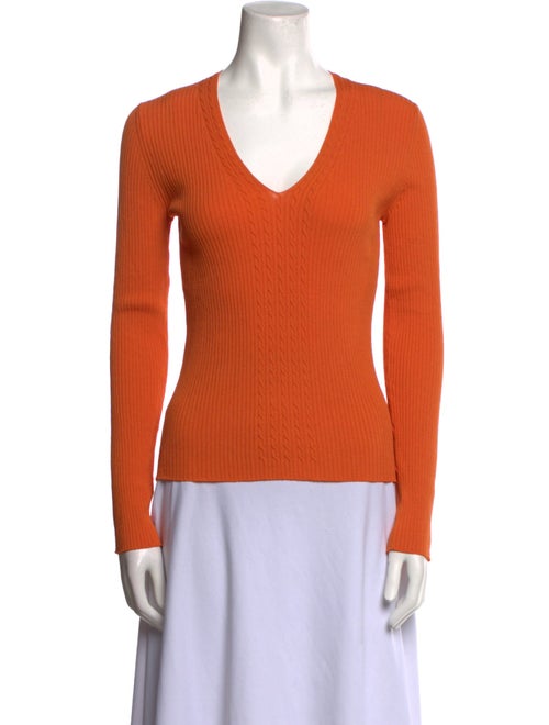 Max Mara Studio V-Neck Long Sleeve Top
