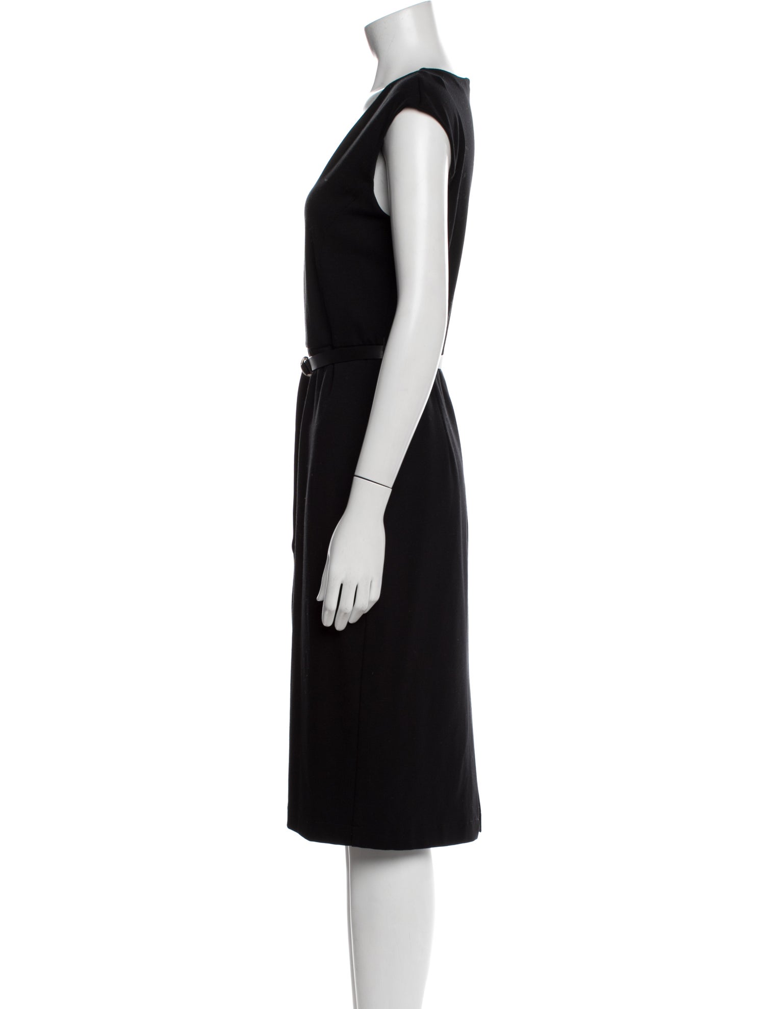 Max Mara Studio V-Neck Knee-Length Dress