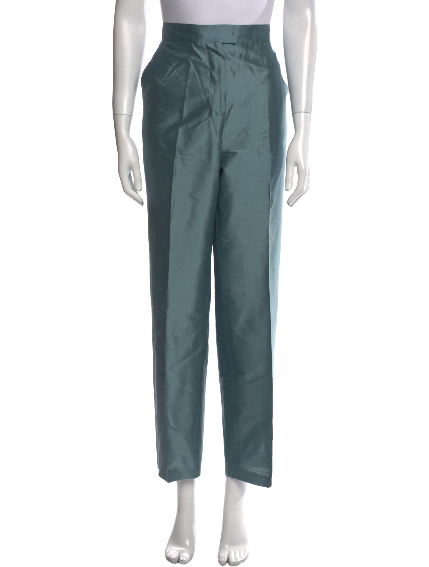 Max Mara Studio Silk Straight Leg Pants