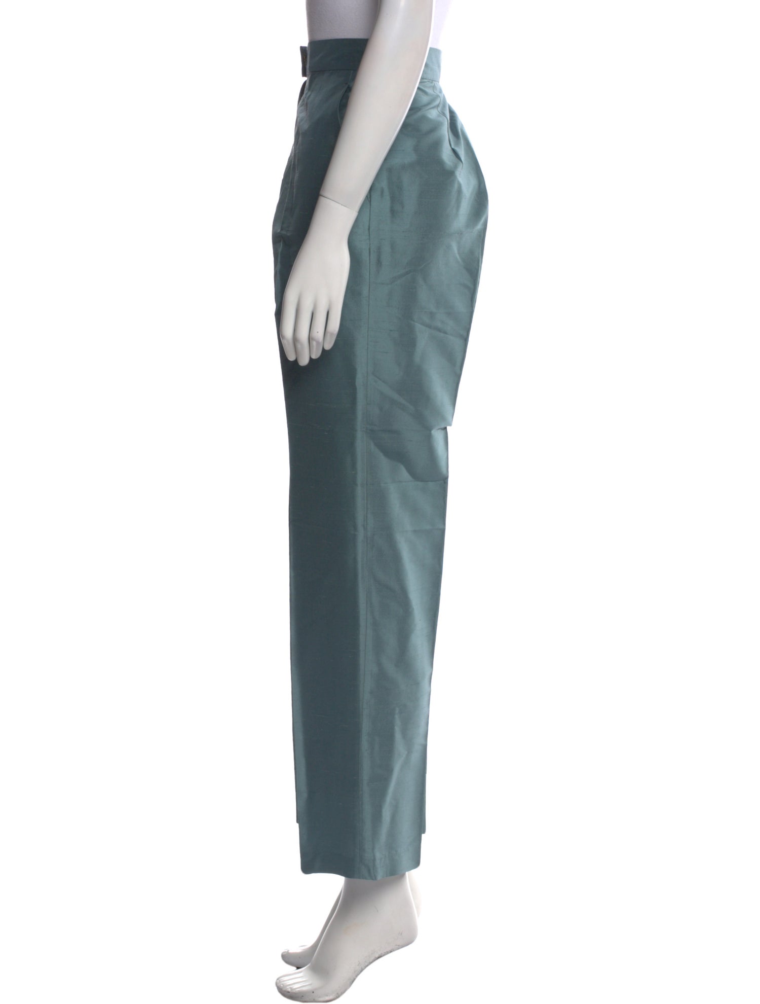 Max Mara Studio Silk Straight Leg Pants