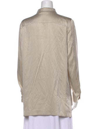 Max Mara Studio Long Sleeve Button-Up Top