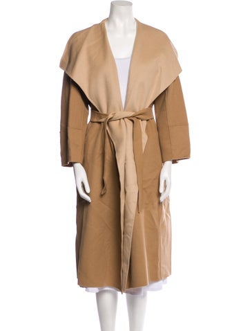 Max Mara Studio Coats Virgin Wool Faux Fur Coat M
