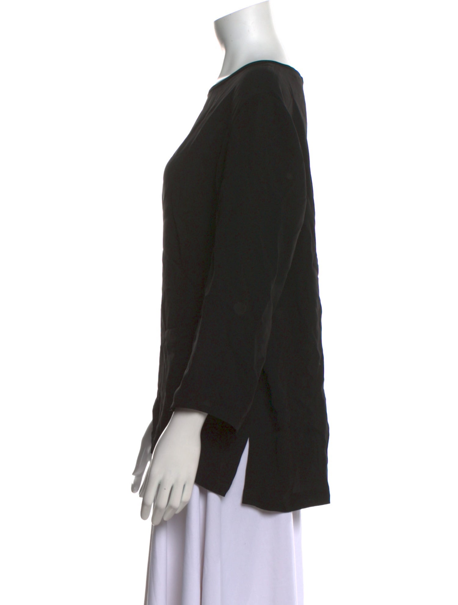 Max Mara Studio Scoop Neck Long Sleeve Top