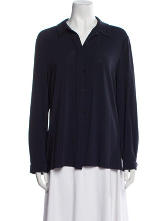 Max Mara Studio Long Sleeve Button-Up Top