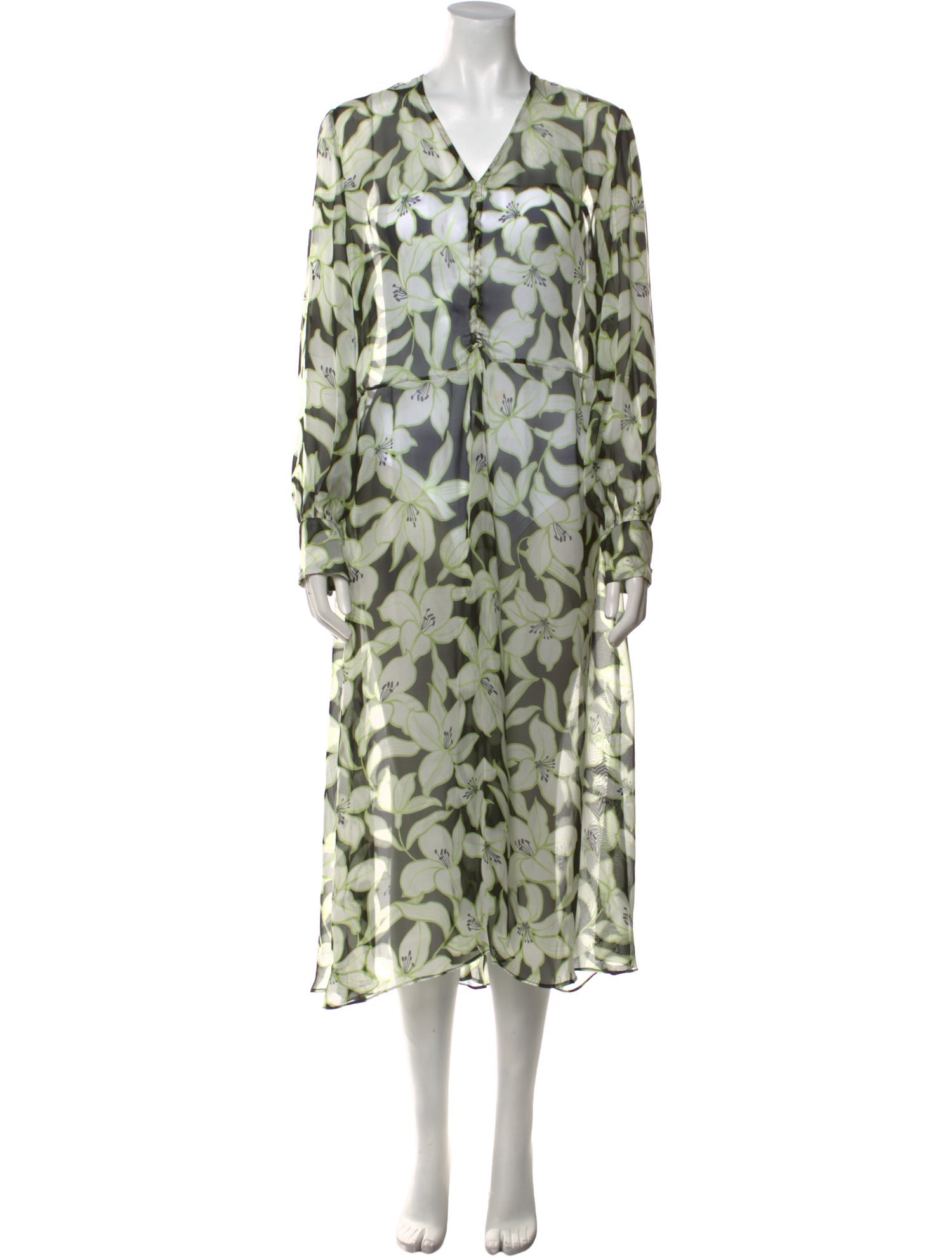 Max Mara Studio Silk Midi Length Dress