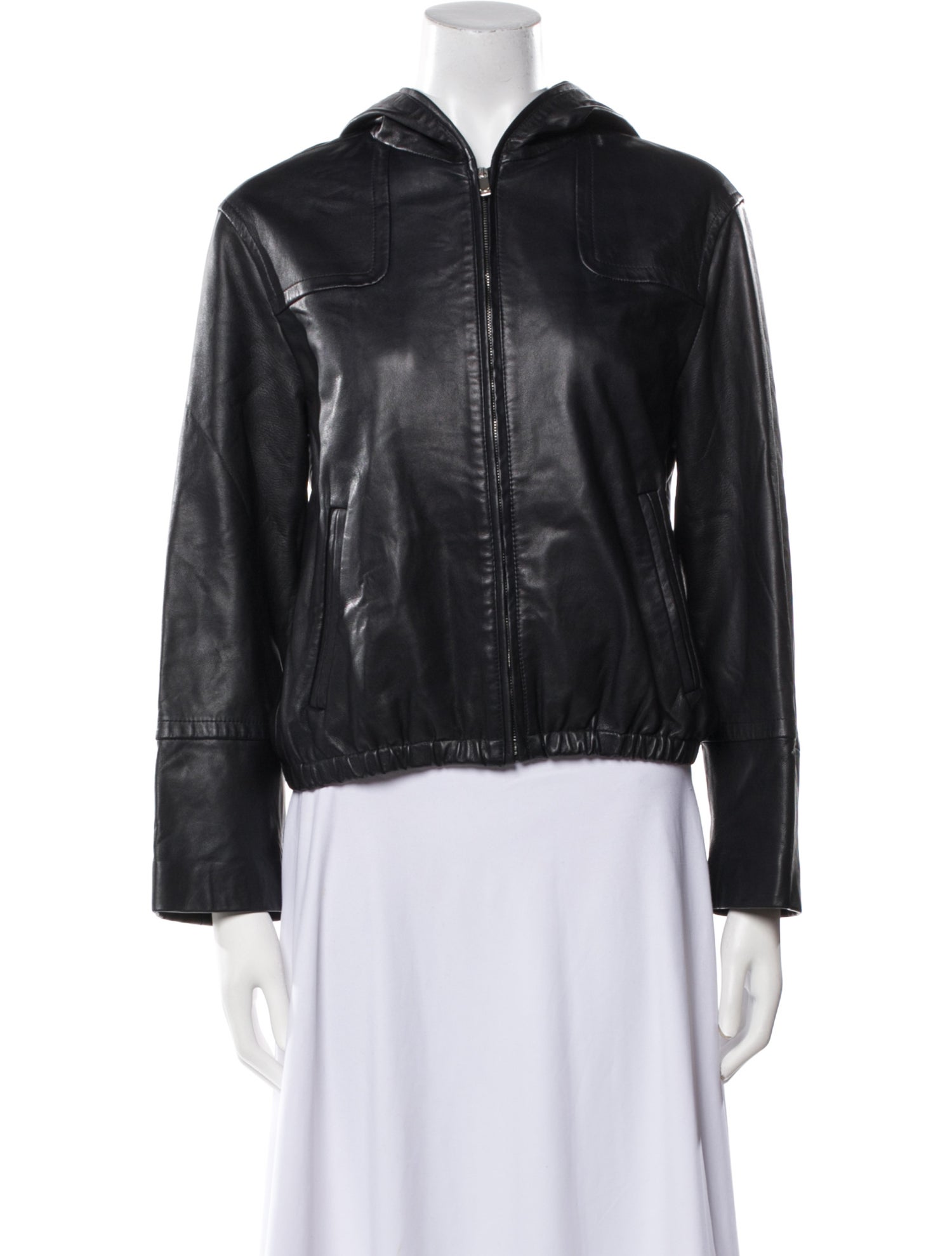 Max Mara Studio Lamb Leather Biker Jacket