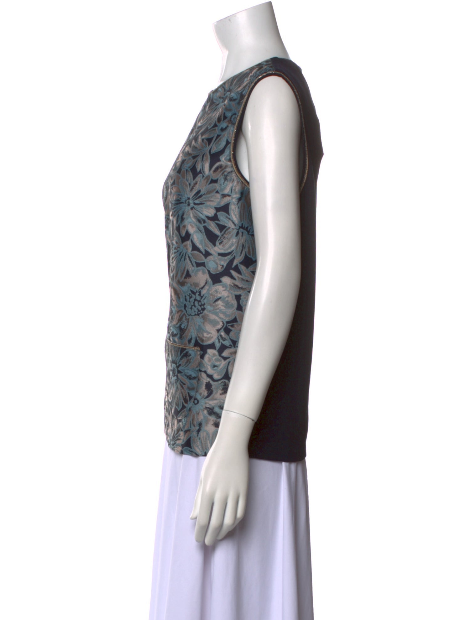 Max Mara Studio Silk Floral Print Top w/ Tags