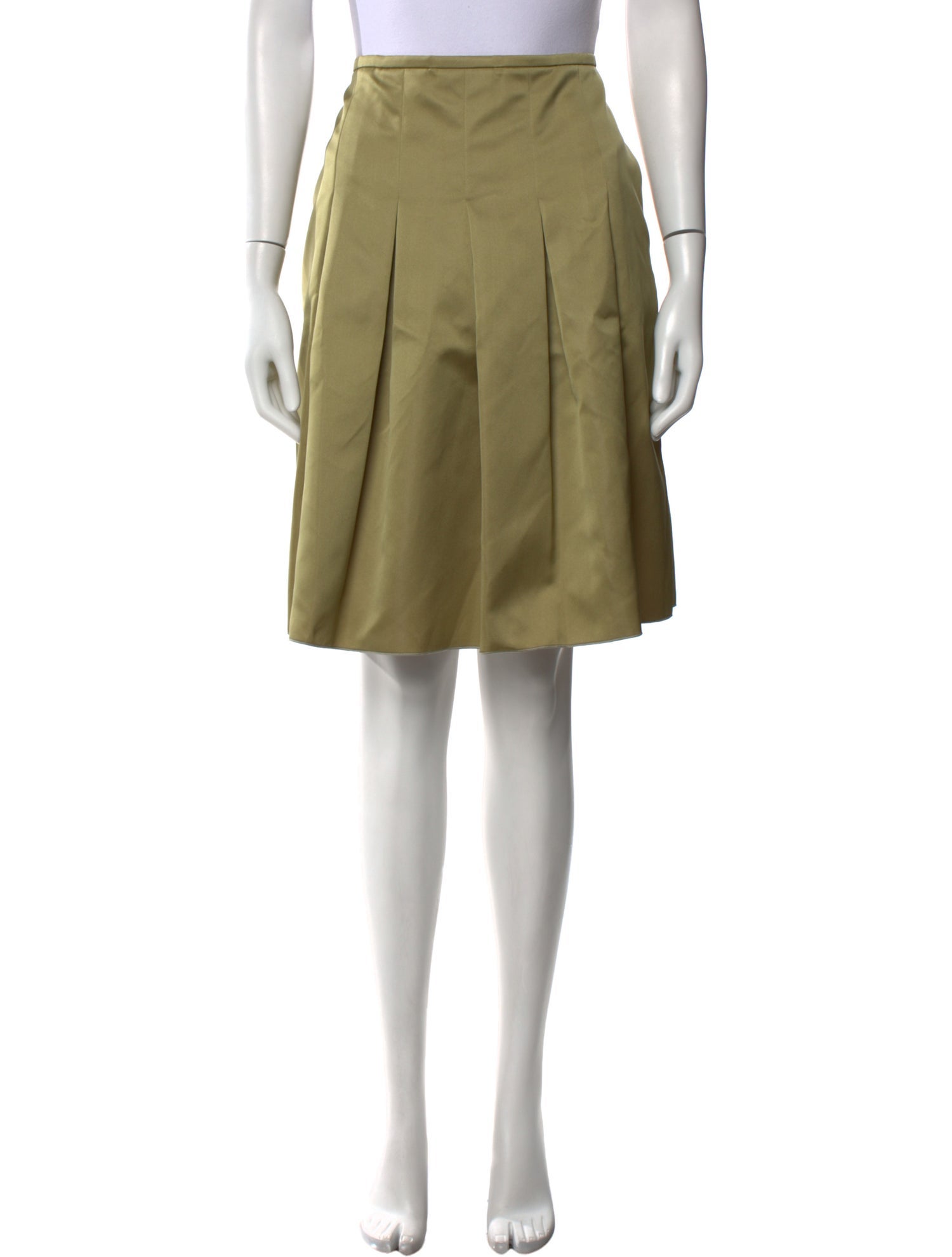 Max Mara Studio Pleated Accents Knee-Length Skirt