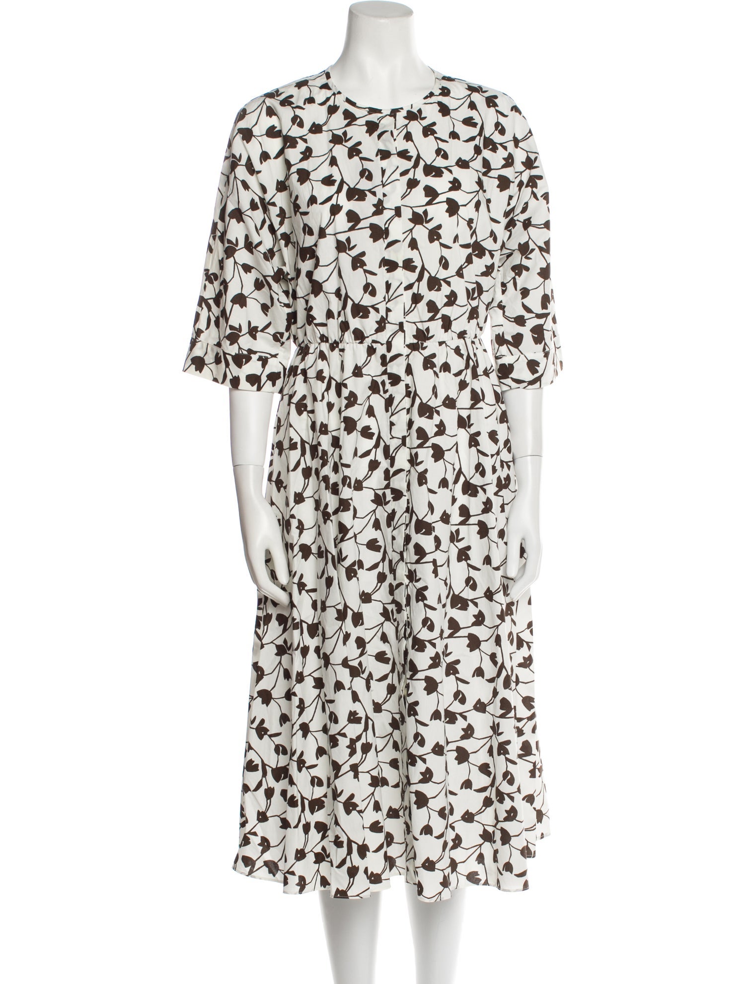 Max Mara Studio Floral Print Midi Length Dress w/ Tags