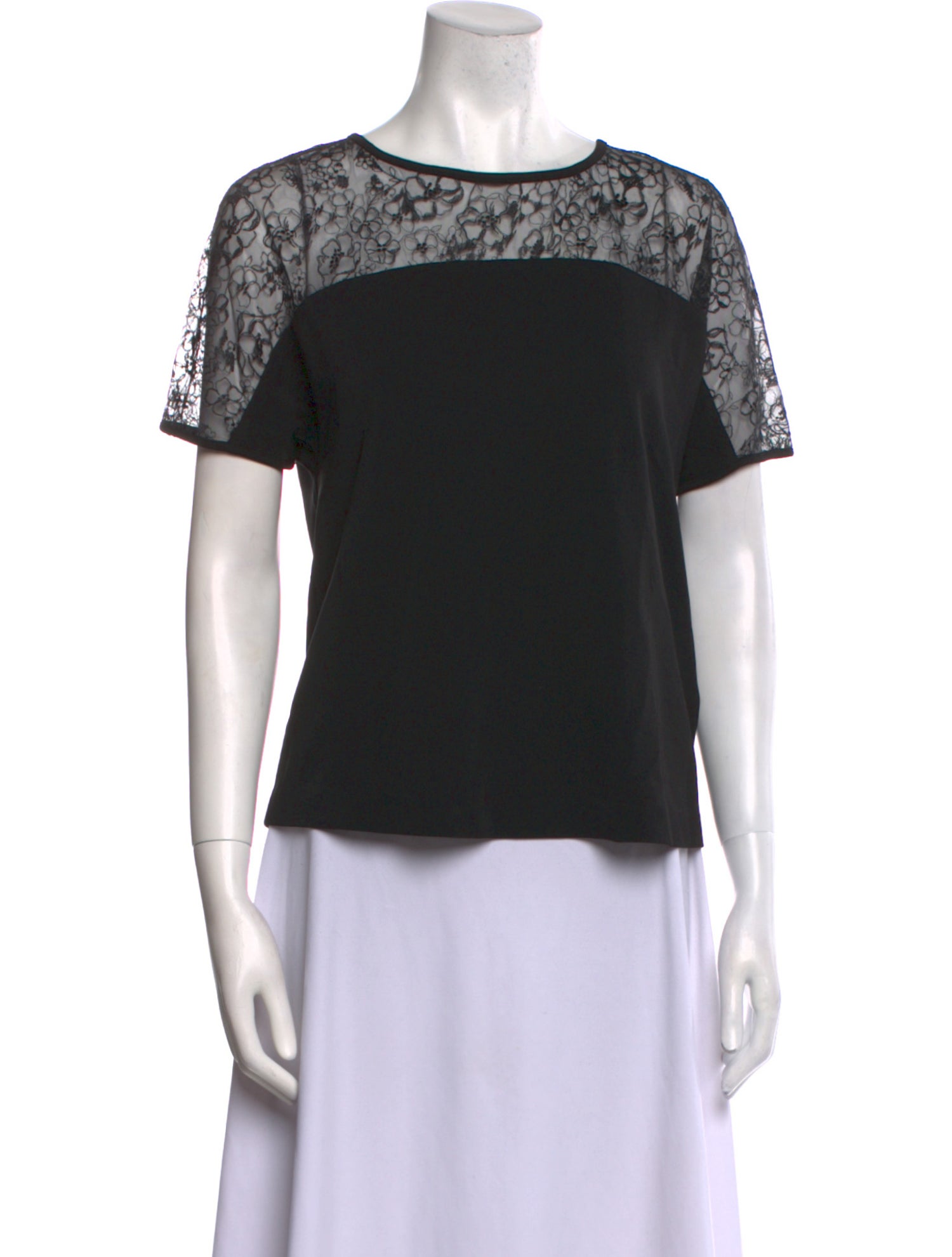 Max Mara Studio Scoop Neck Short Sleeve T-Shirt