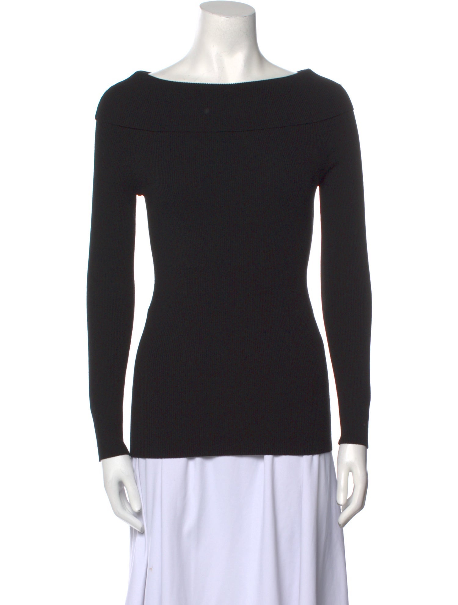 Max Mara Studio Bateau Neckline Long Sleeve Top w/ Tags