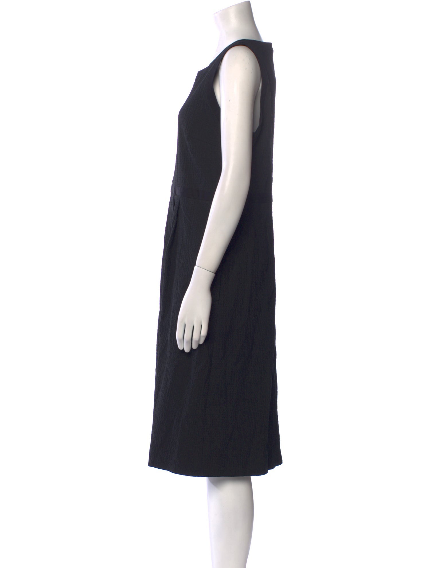 Max Mara Studio Scoop Neck Midi Length Dress
