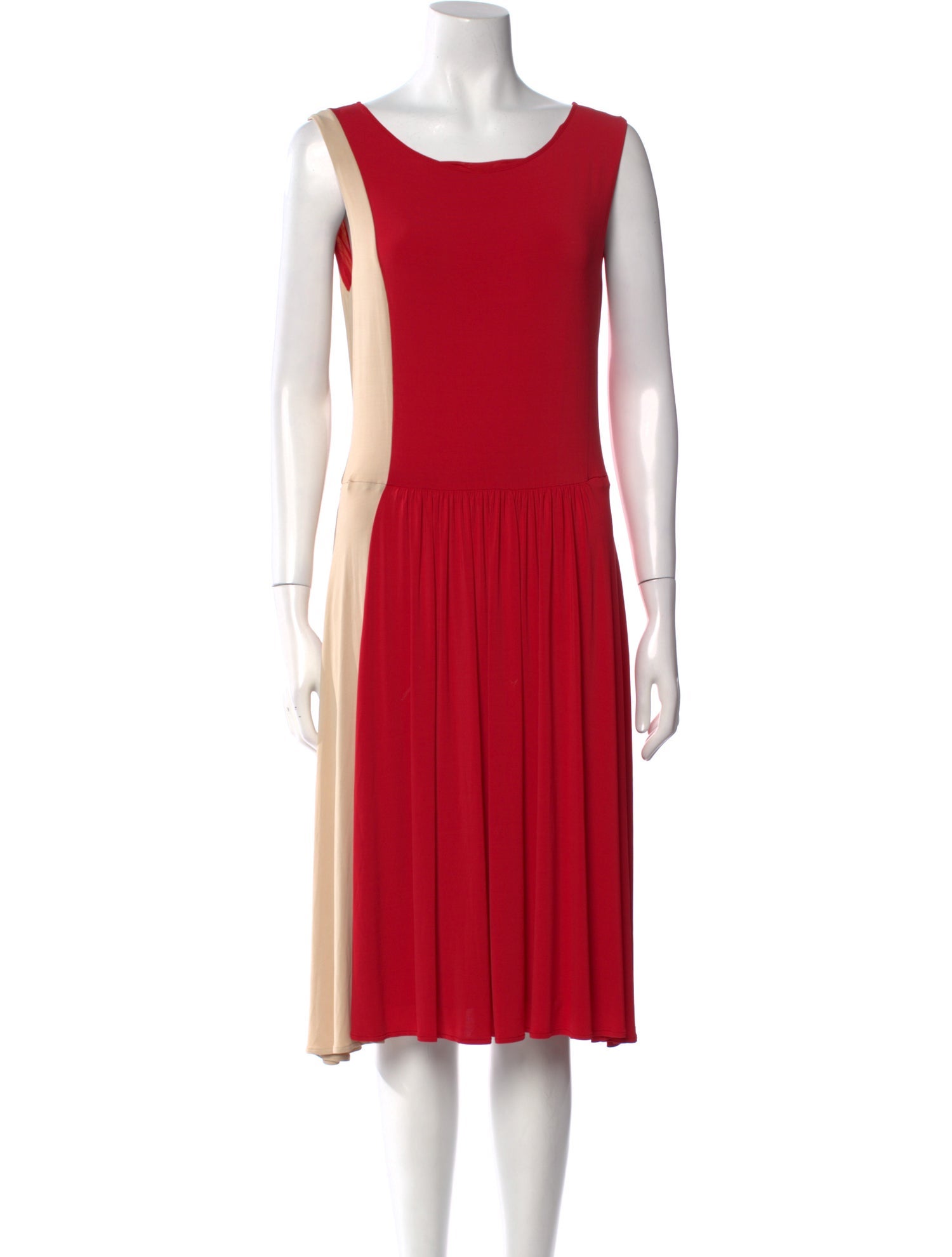 Max Mara Studio Bateau Neckline Knee-Length Dress