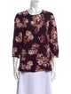 Max Mara Studio Silk Floral Print Blouse