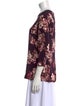 Max Mara Studio Silk Floral Print Blouse