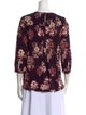 Max Mara Studio Silk Floral Print Blouse