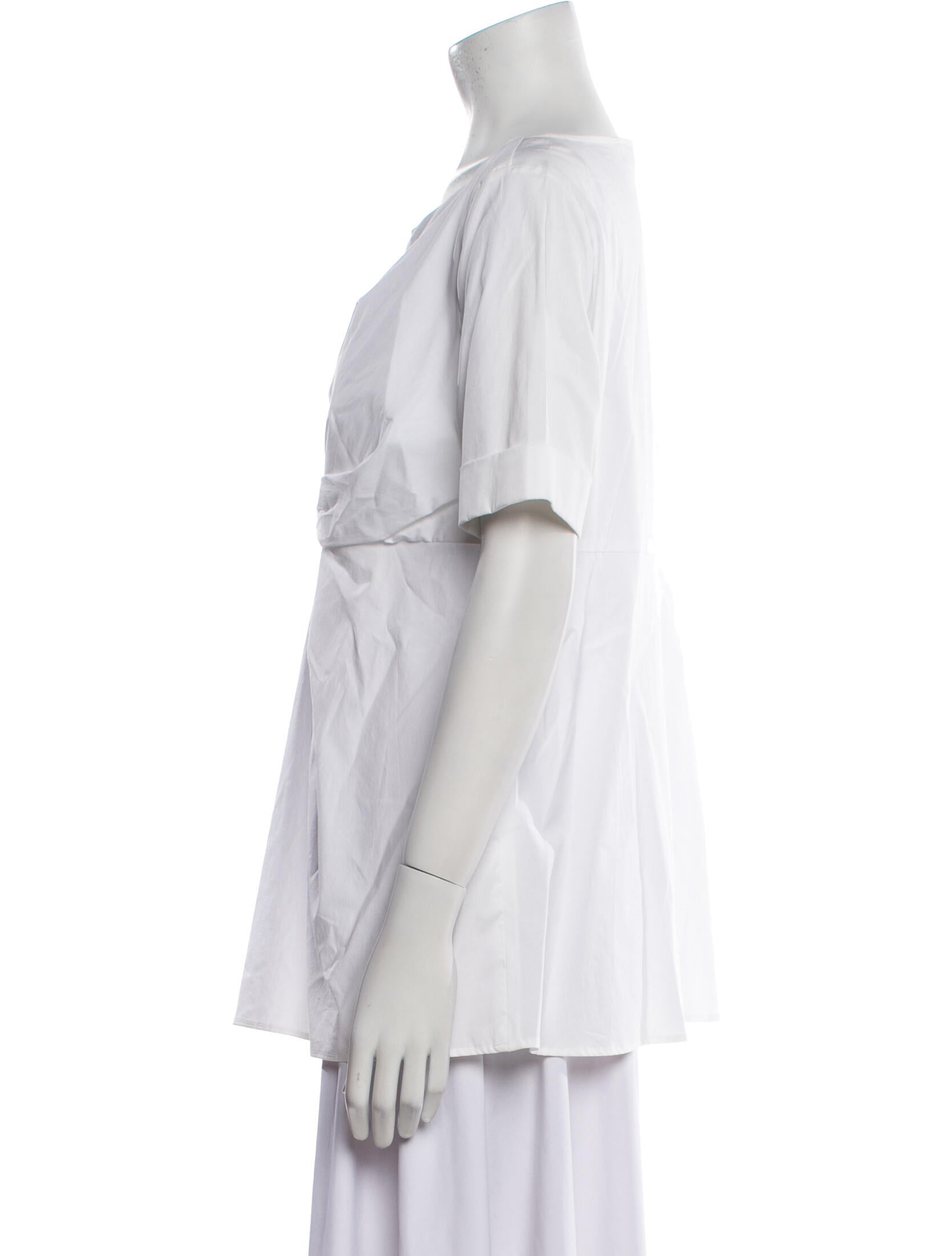 Max Mara Studio Scoop Neck Short Sleeve Blouse