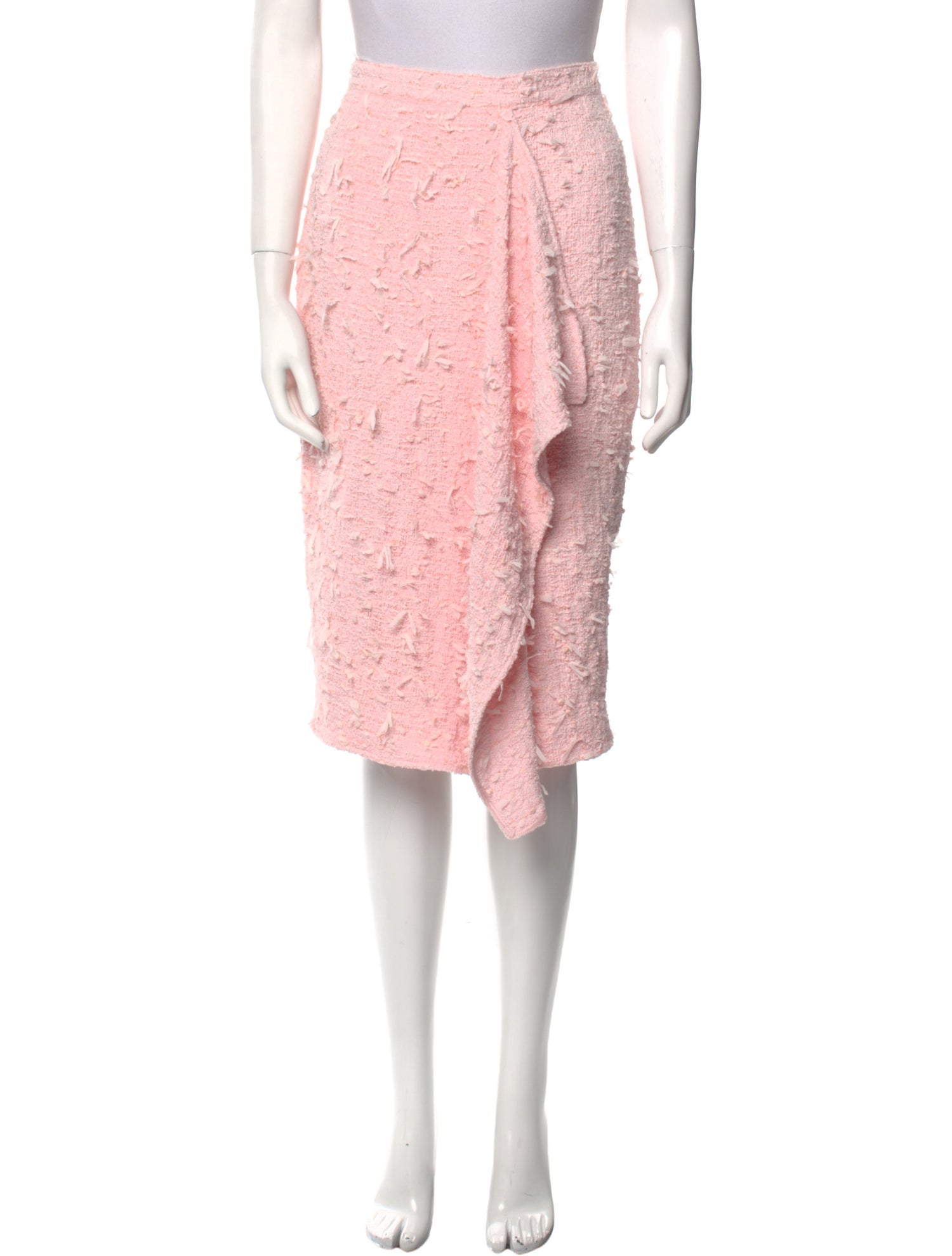 Max Mara Studio Fringe Trim Accent Knee-Length Skirt