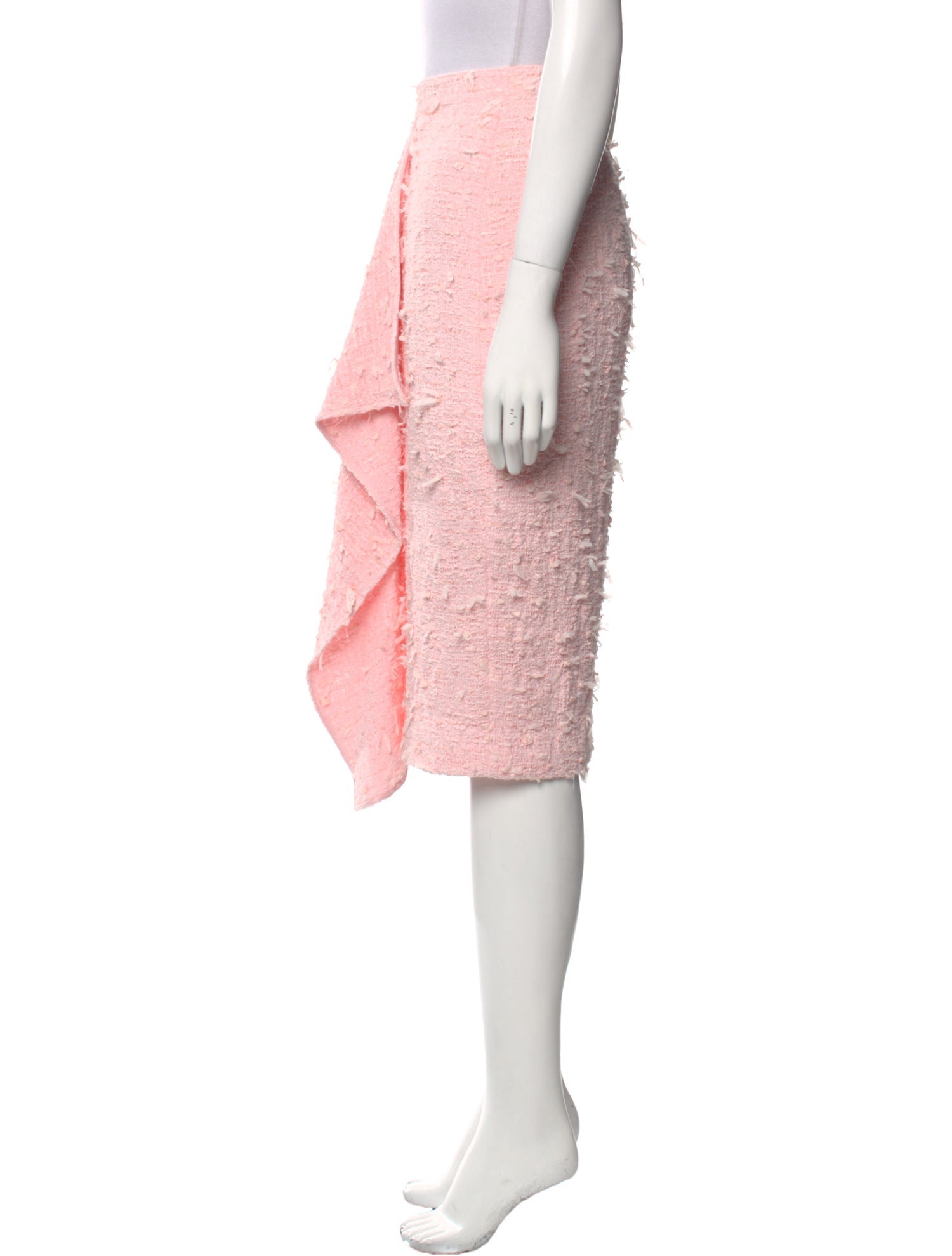 Max Mara Studio Fringe Trim Accent Knee-Length Skirt