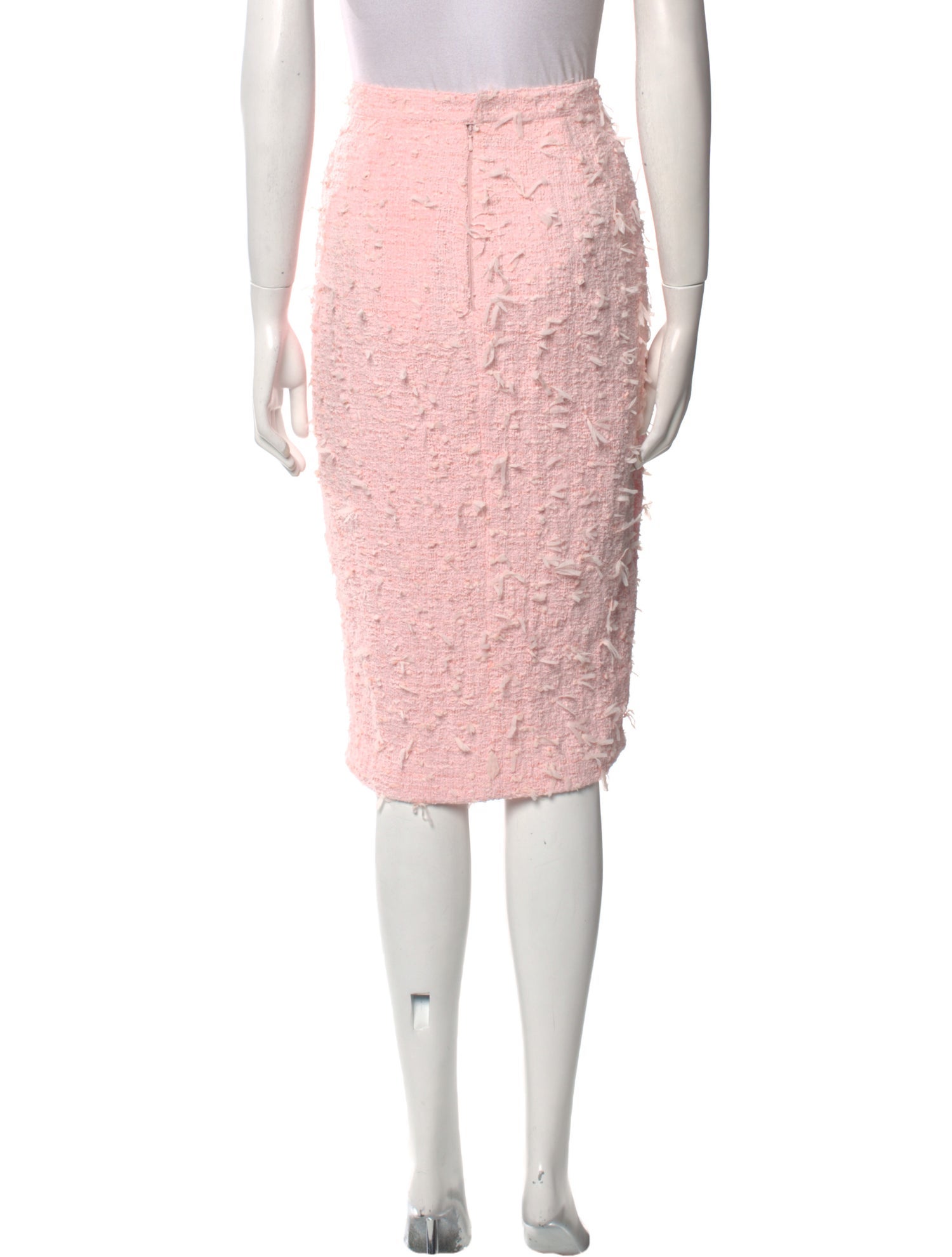 Max Mara Studio Fringe Trim Accent Knee-Length Skirt