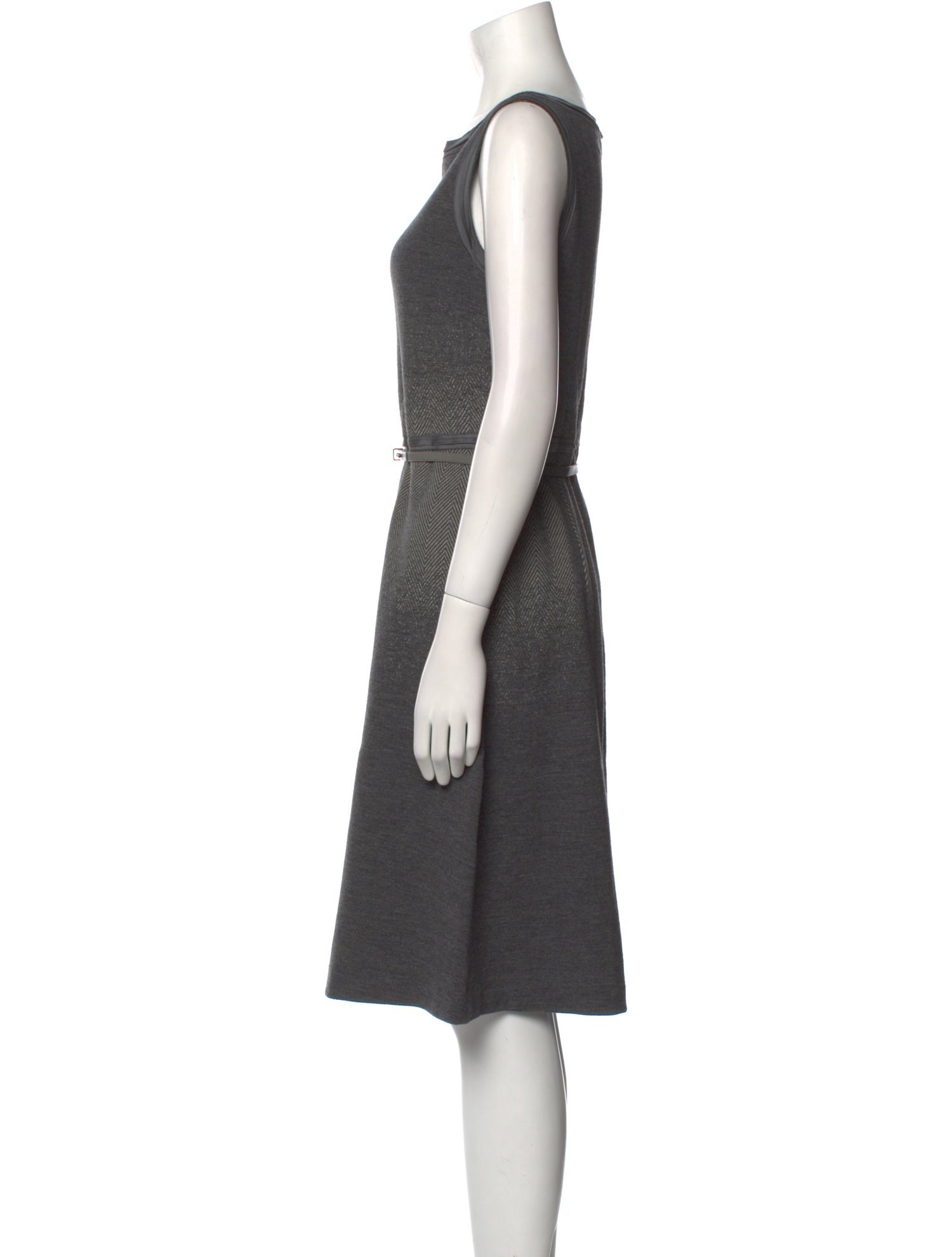 Max Mara Studio Bateau Neckline Knee-Length Dress