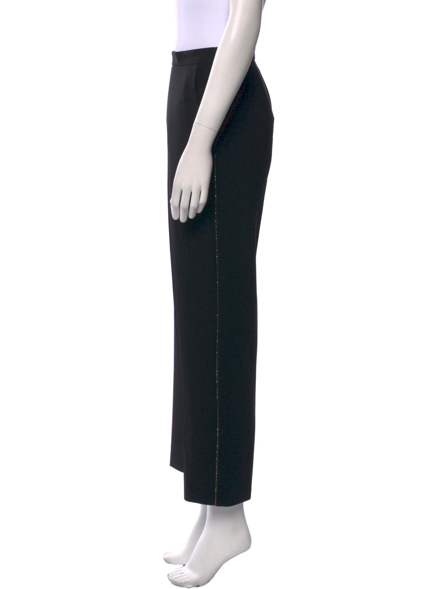 Max Mara Studio Virgin Wool Straight Leg Pants